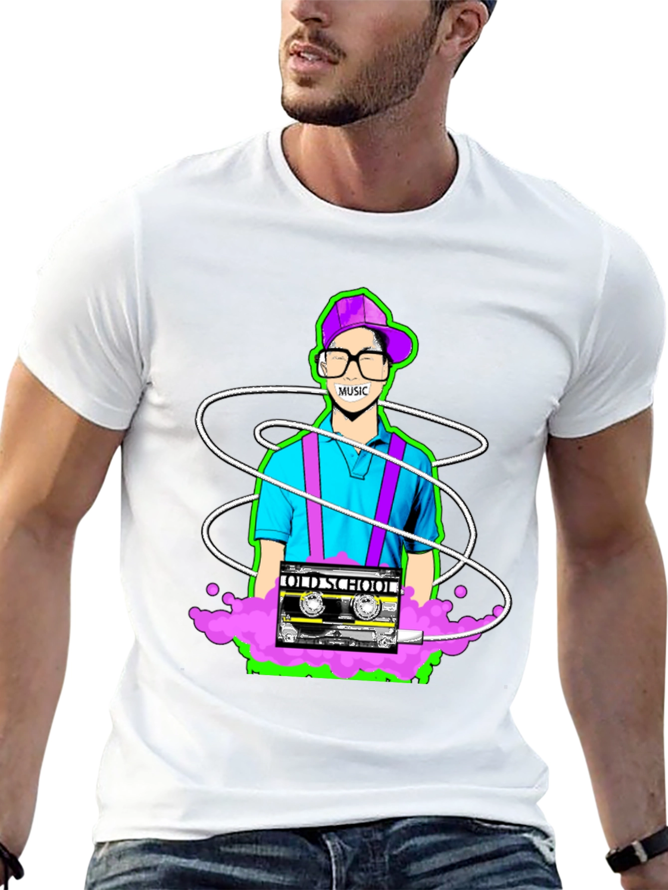 Old School Music Graphic Tee - Retro Style