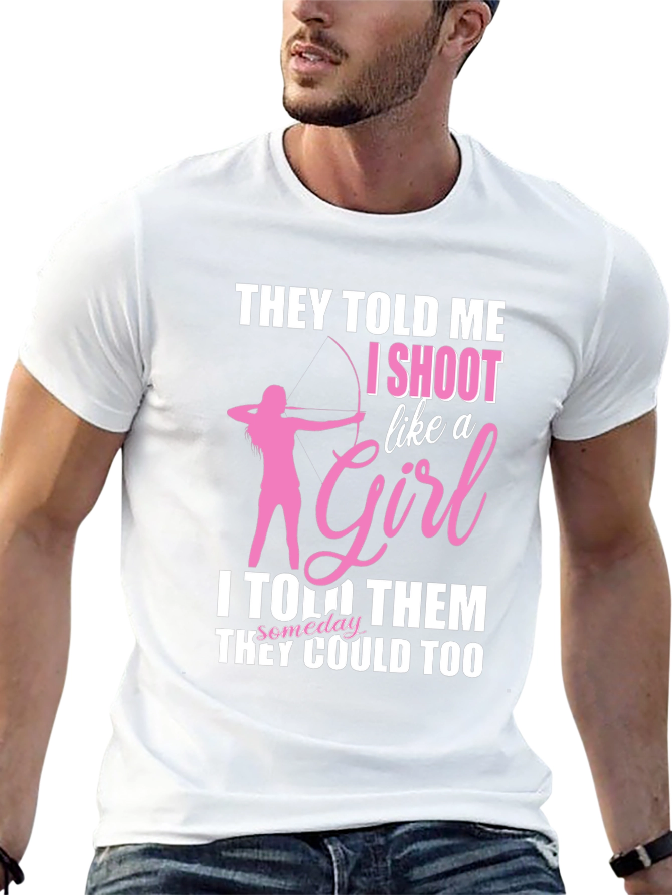 I Shoot Like a Girl T-Shirt Archery Funny Tee