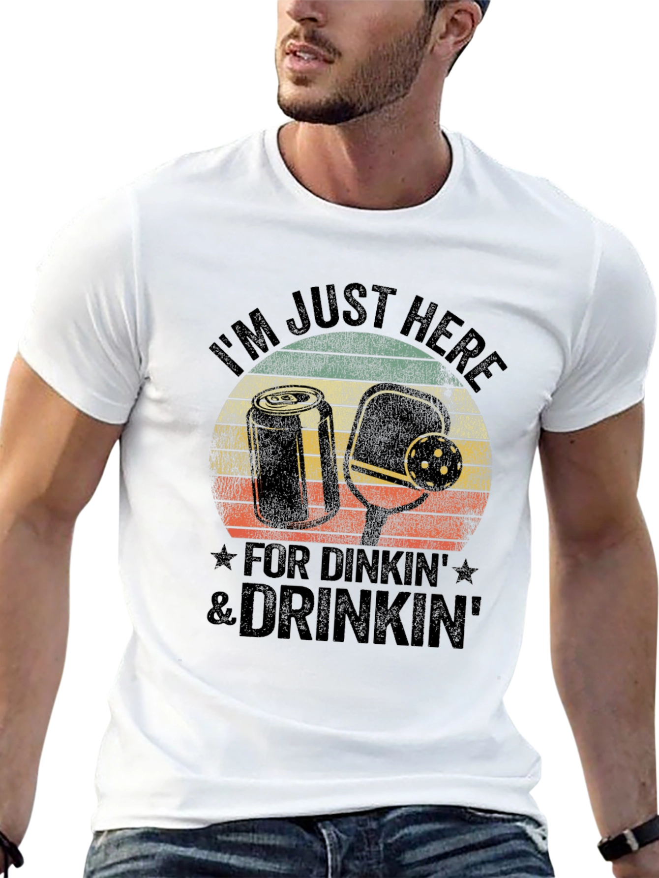 Pickleball Dinkin & Drinkin Graphic Tee