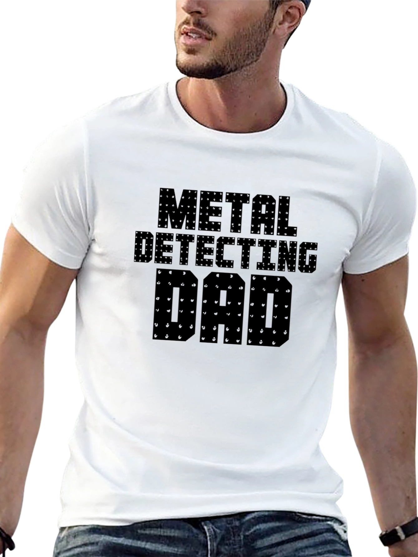 Metal Detecting Dad Black T-Shirt