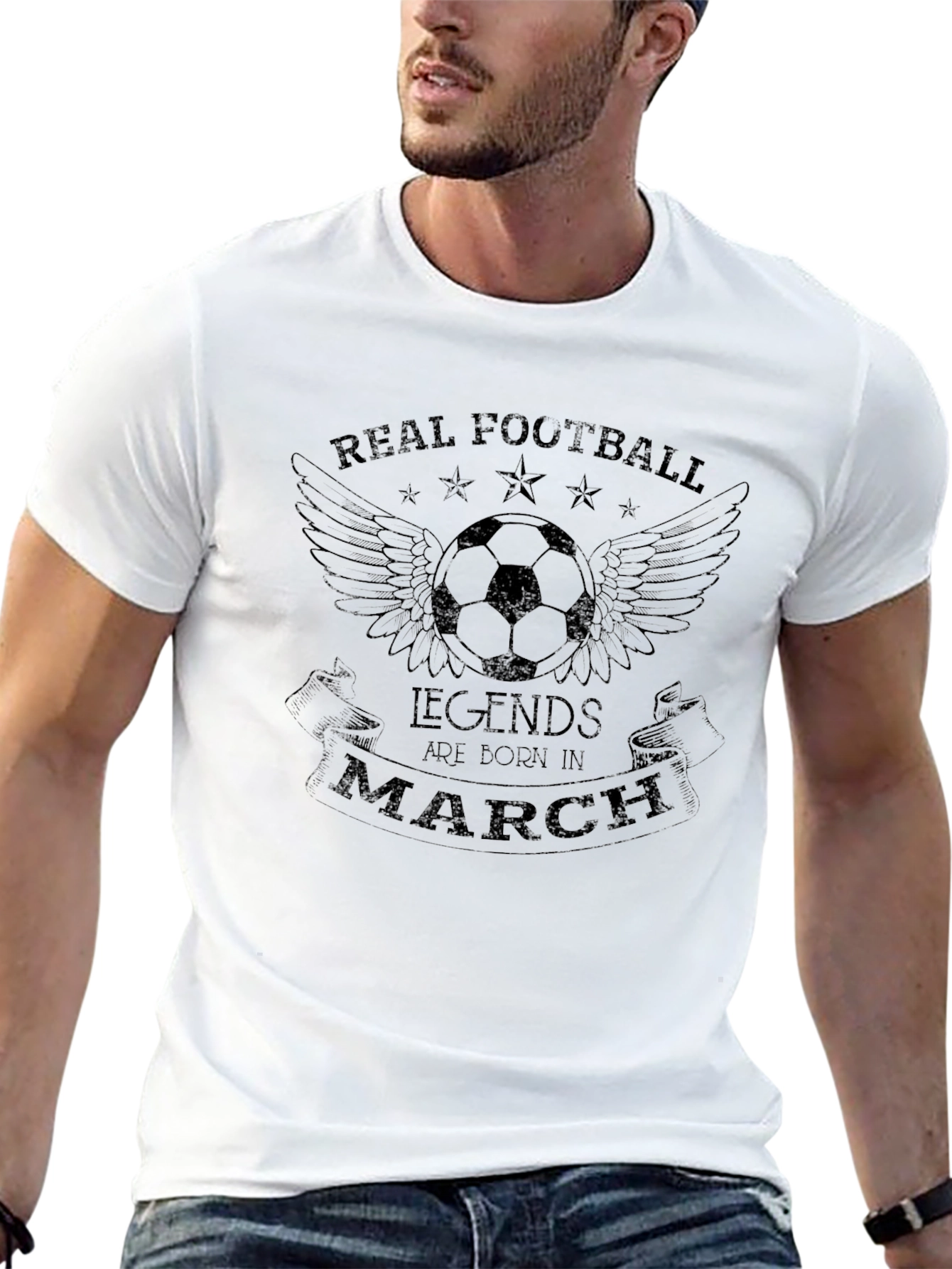 Real Football Legends Born in March T-Shirt