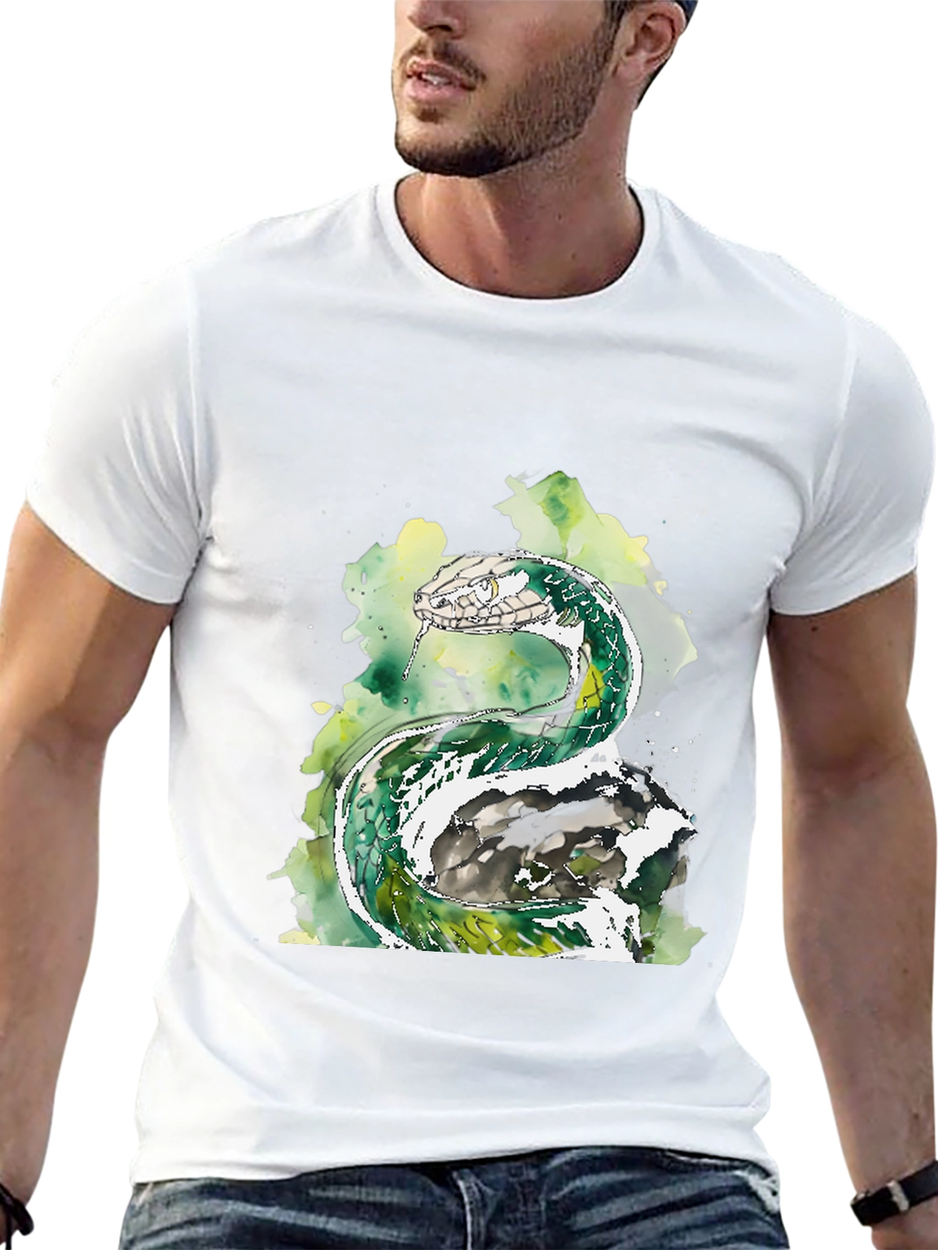 Snake Watercolor Graphic Tee