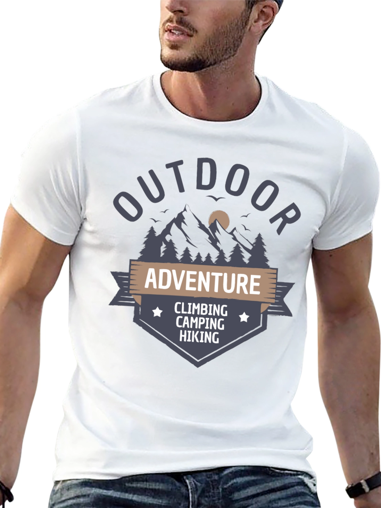 Outdoor Adventure T-Shirt - Climbing Camping Hiking