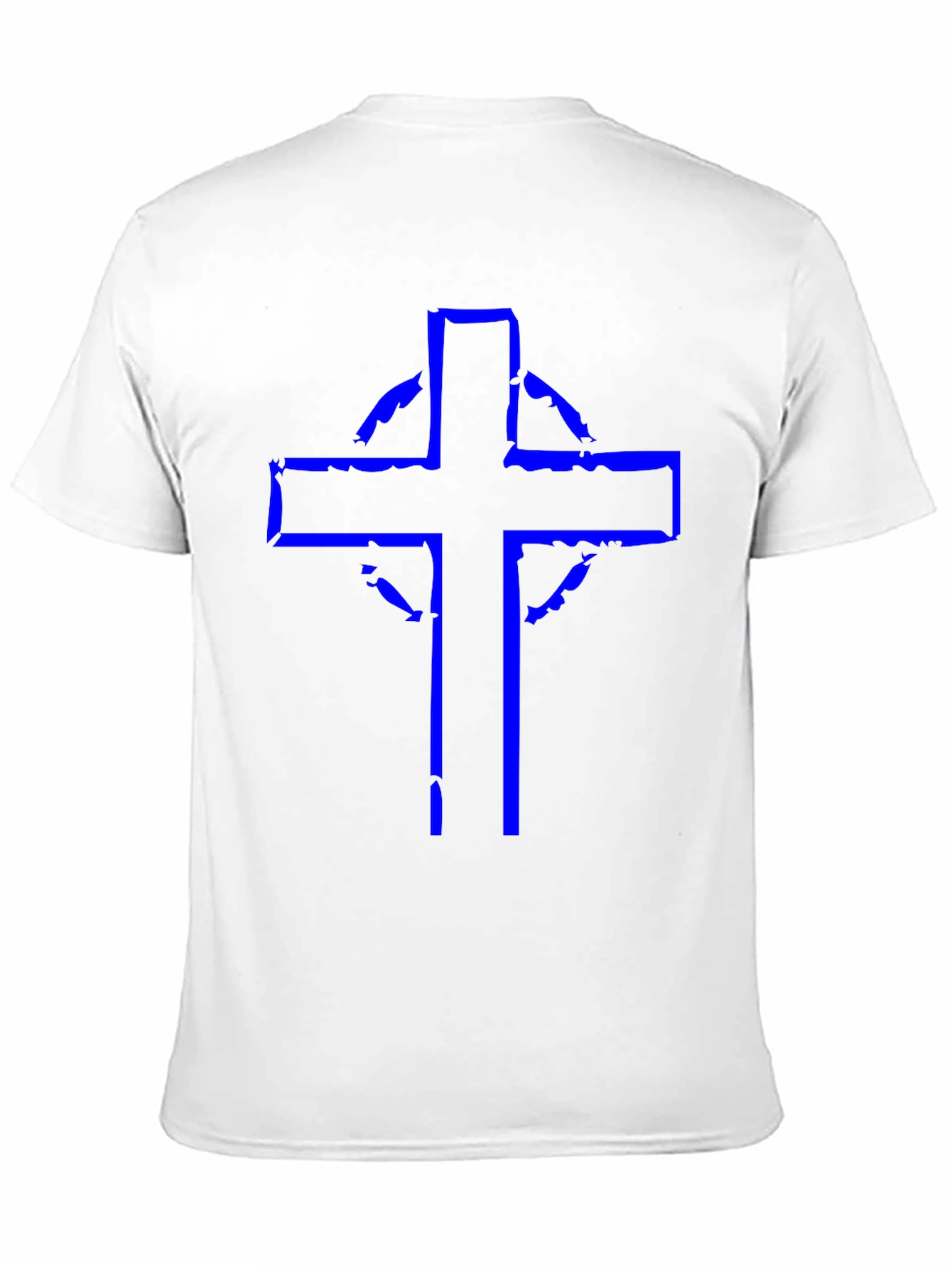 Distressed Celtic Cross Graphic Tee - Black