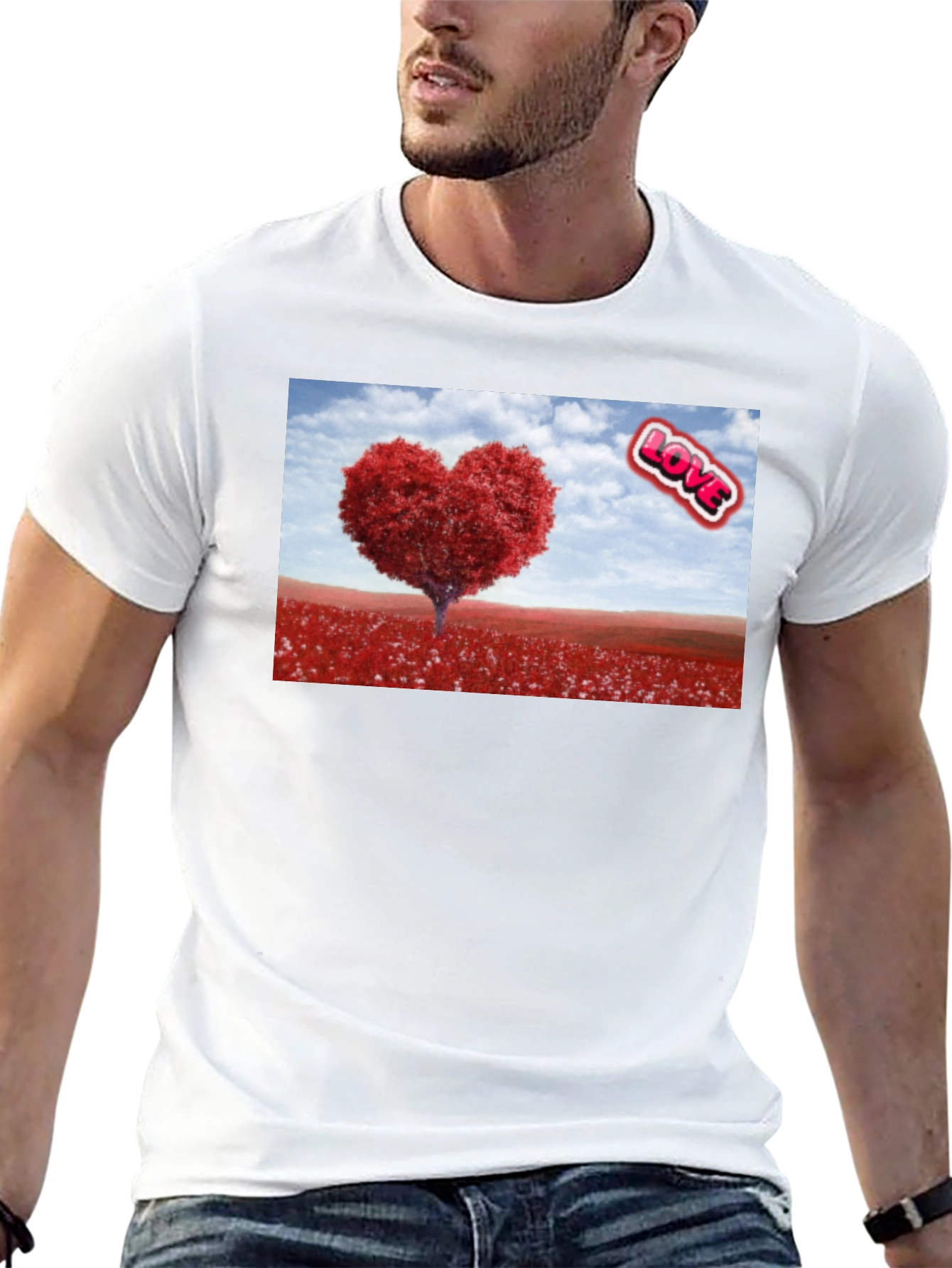 Love Tree Graphic Tee - Black Casual T-Shirt
