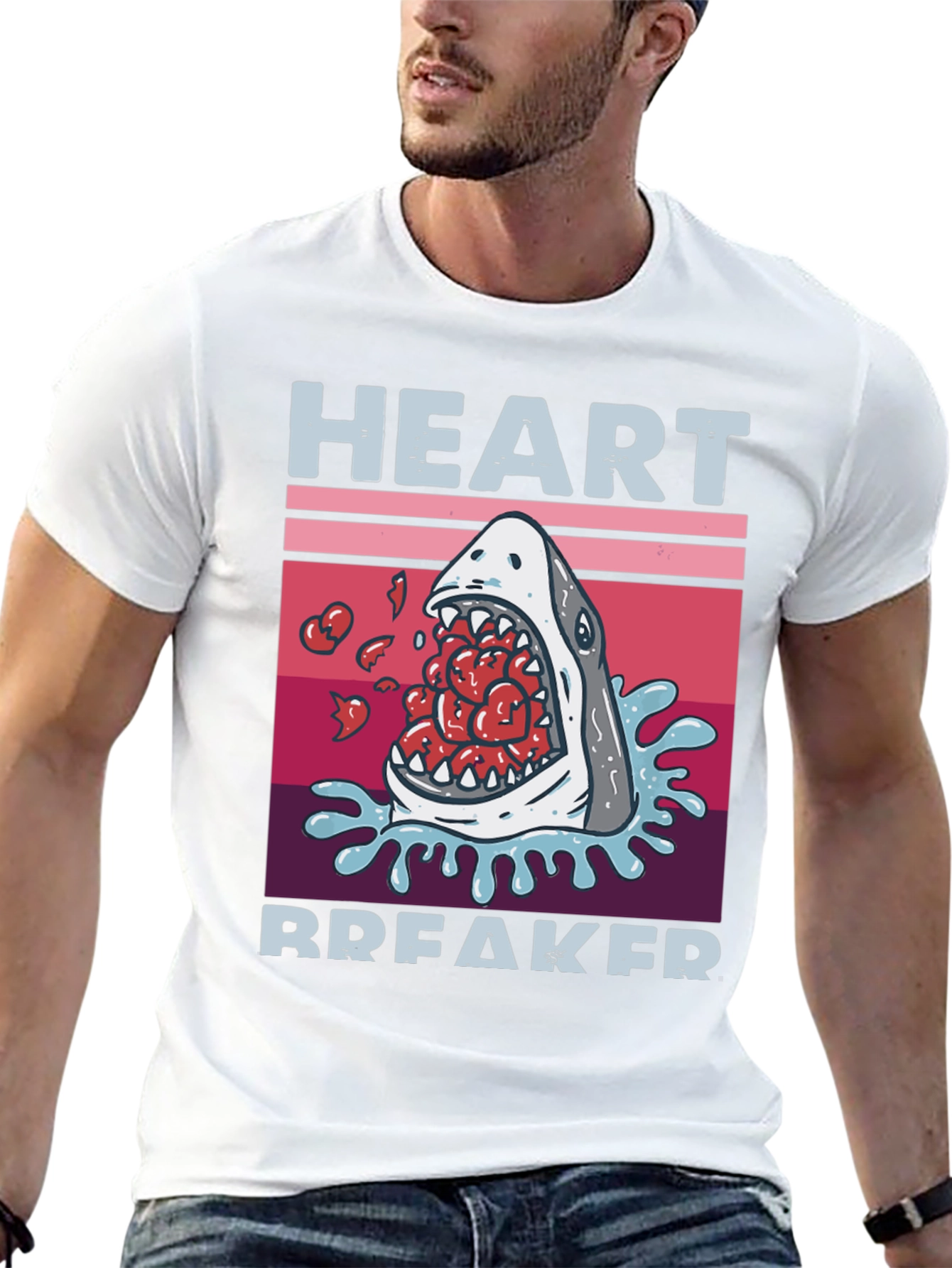 Heartbreaker Shark Graphic T-Shirt