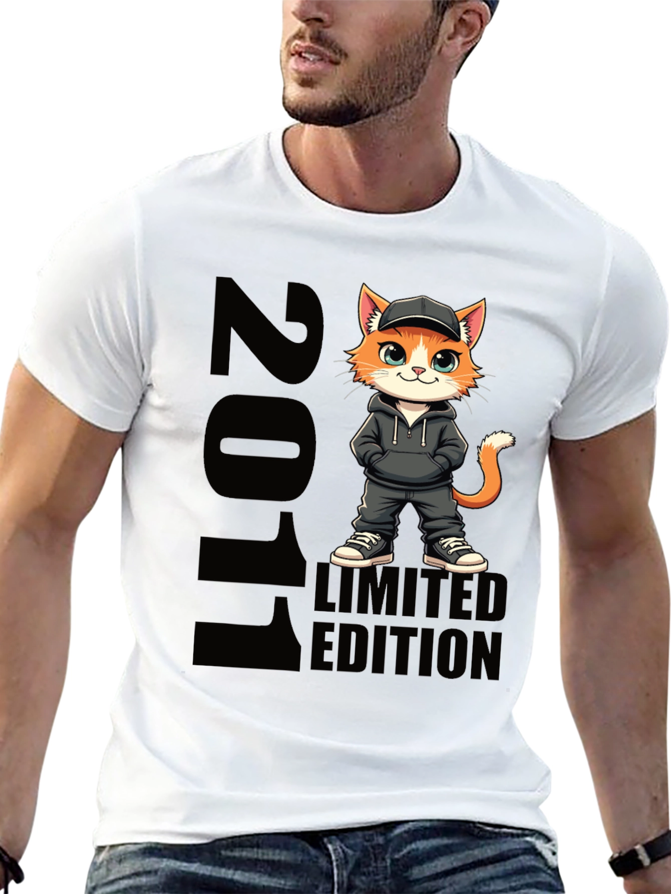 2011 Limited Edition Cartoon Cat T-Shirt