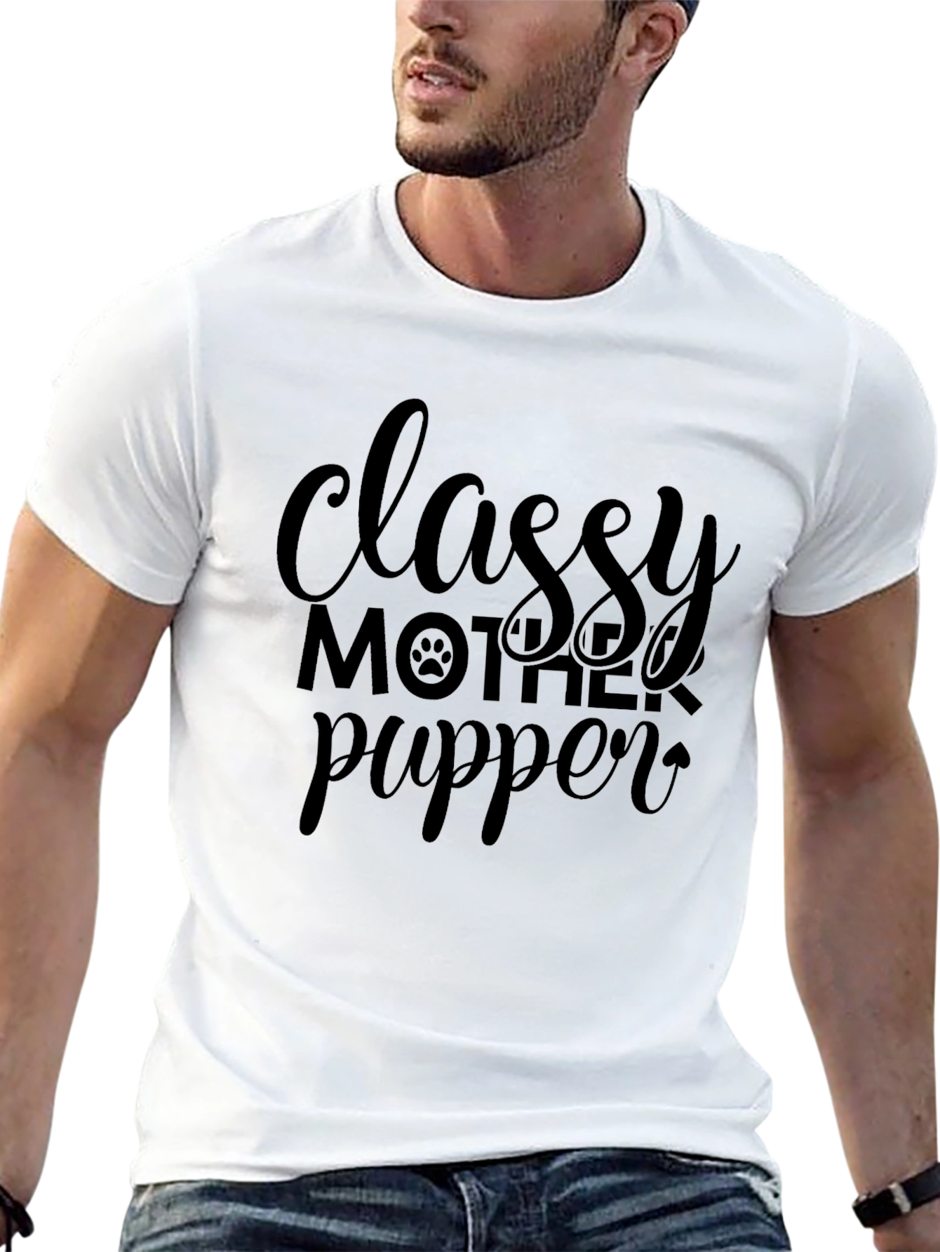 Classy Mother Pupper Black T-Shirt