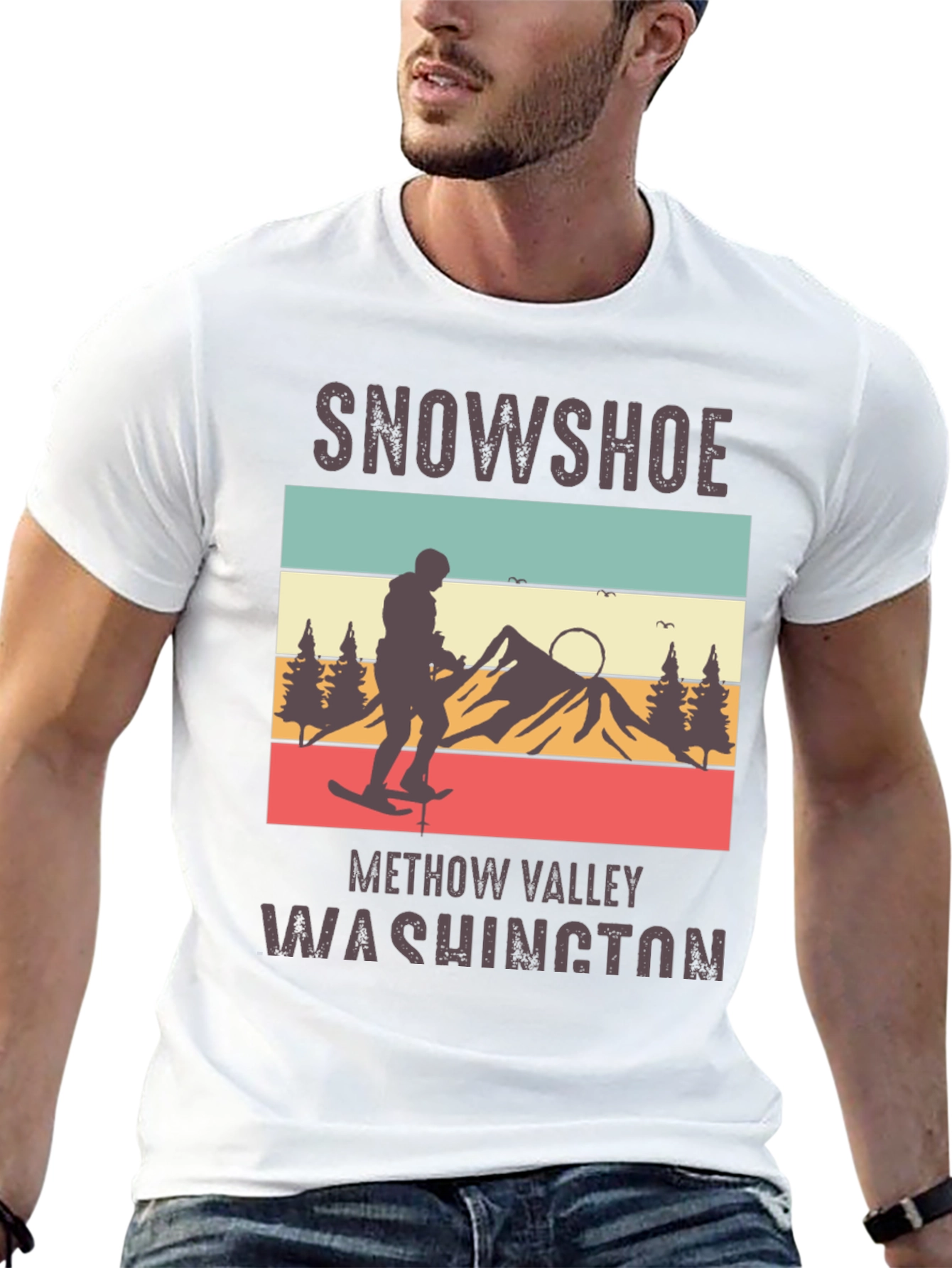 Snowshoe Methow Valley Washington Retro T-Shirt
