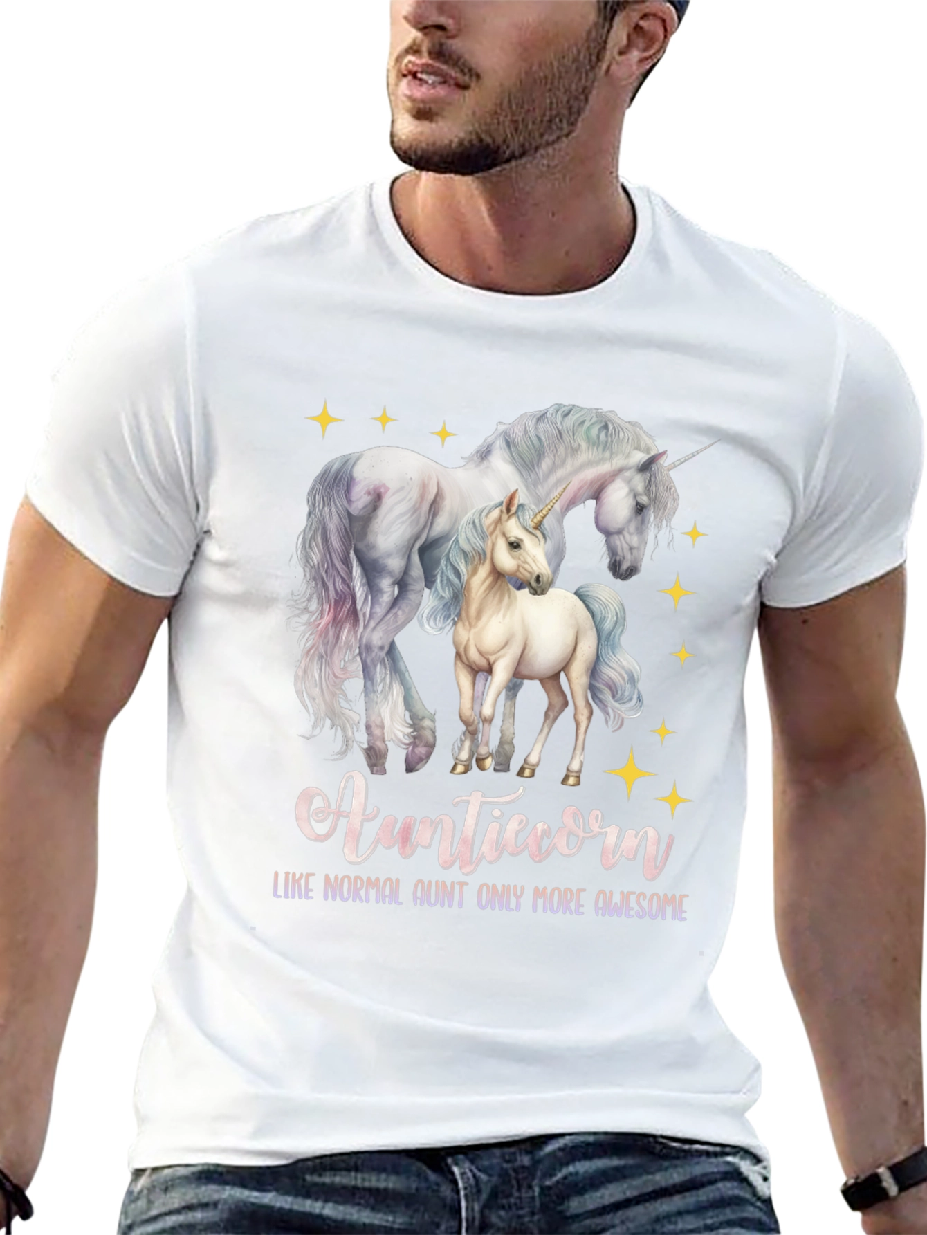 Auntiecorn Unicorn Graphic Tee