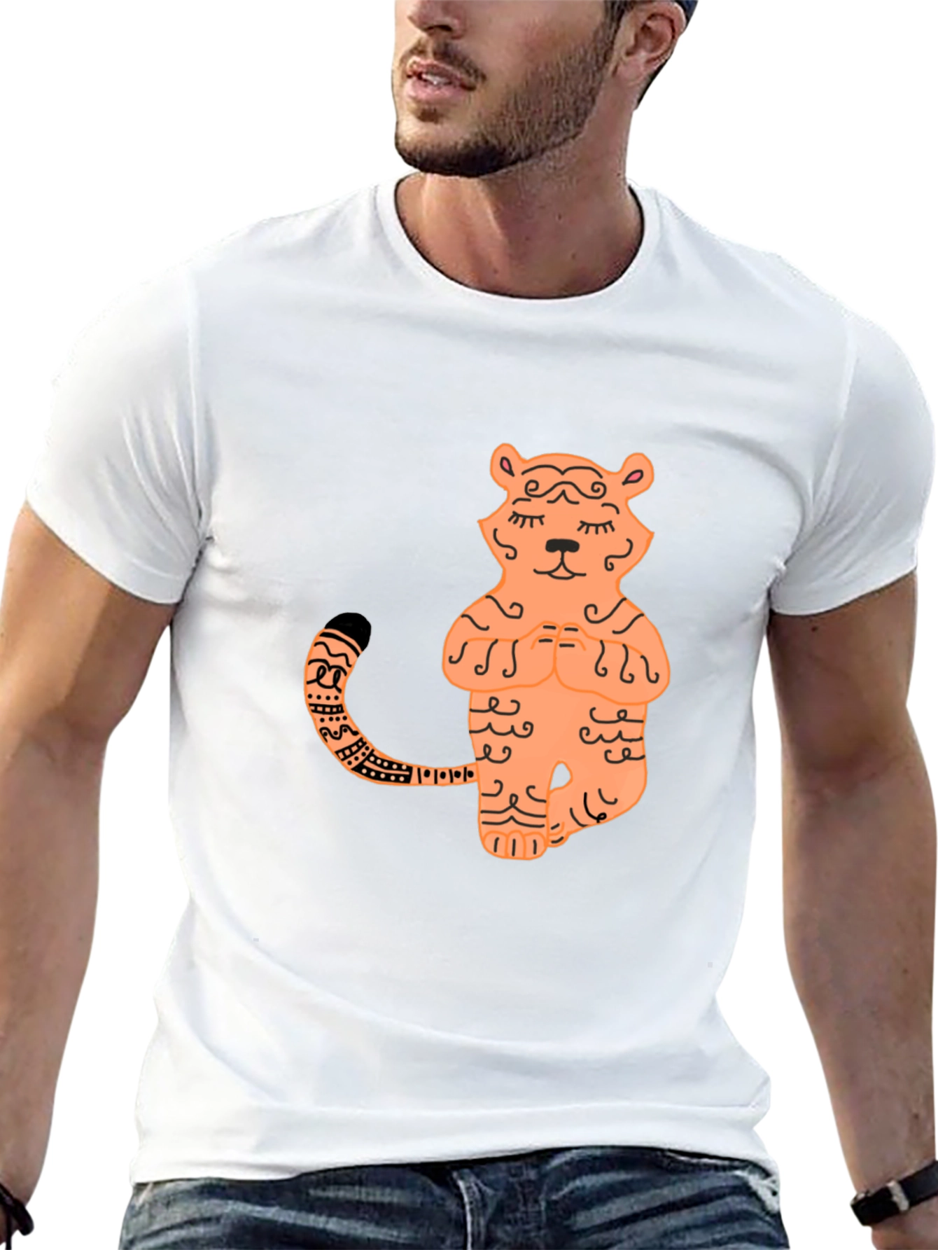 Zen Tiger Graphic Tee - Stylish Yoga T-Shirt