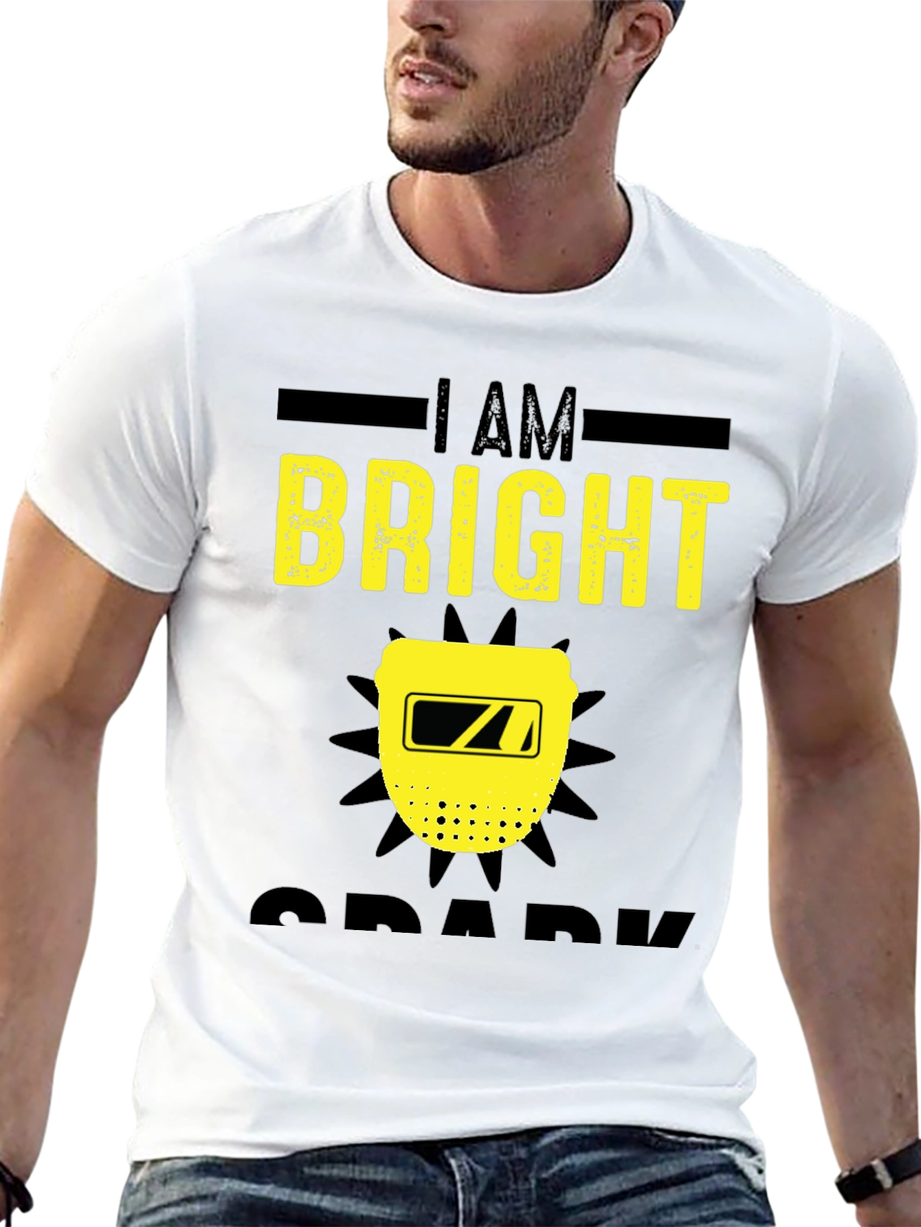 Bright Spark Welder T-Shirt - Black
