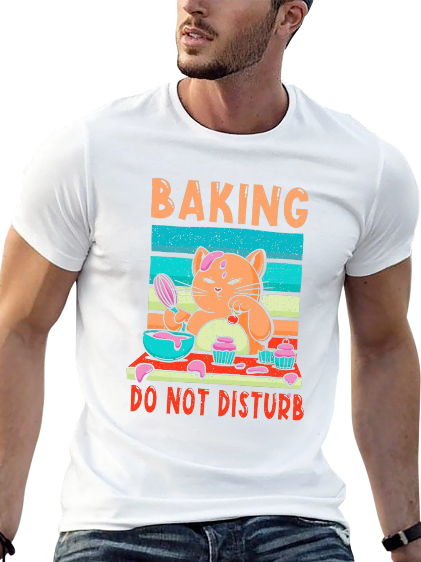 Baking Cat Graphic T-Shirt - Do Not Disturb