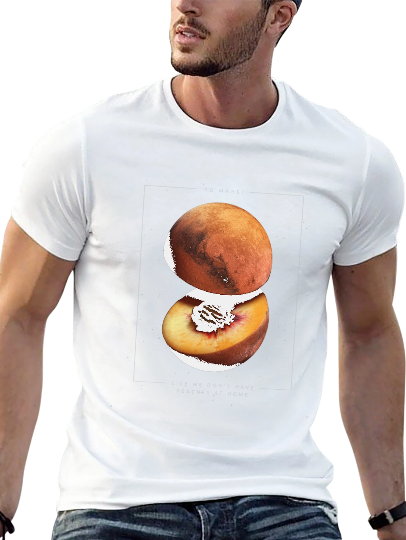 Mars Peach Graphic T-Shirt - Unique Design