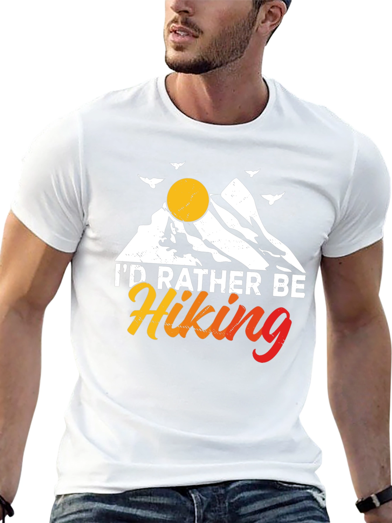 Id Rather Be Hiking Graphic T-Shirt