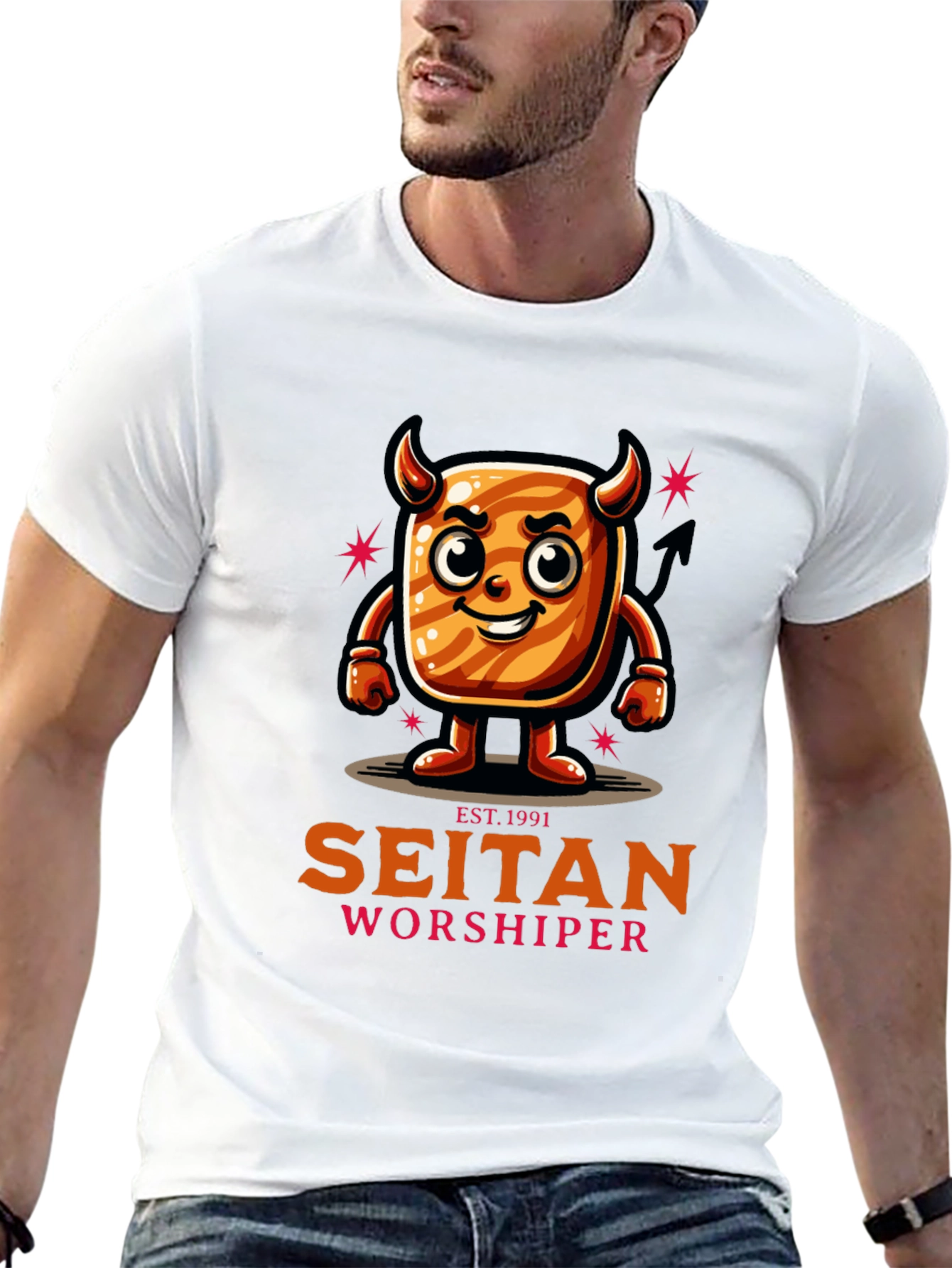 Seitan Worshiper Graphic T-Shirt