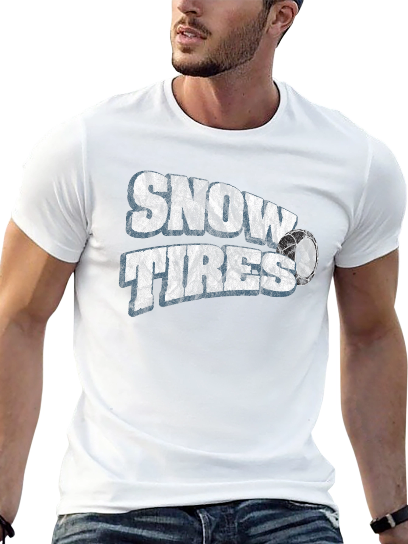 Snow Tires Graphic T-Shirt - Black