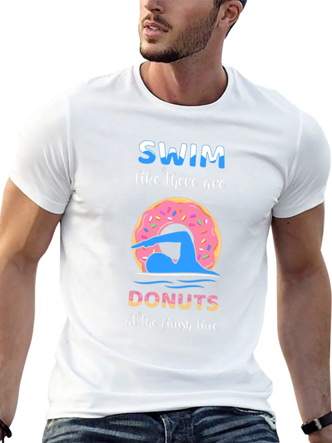 Swim for Donuts Graphic T-Shirt