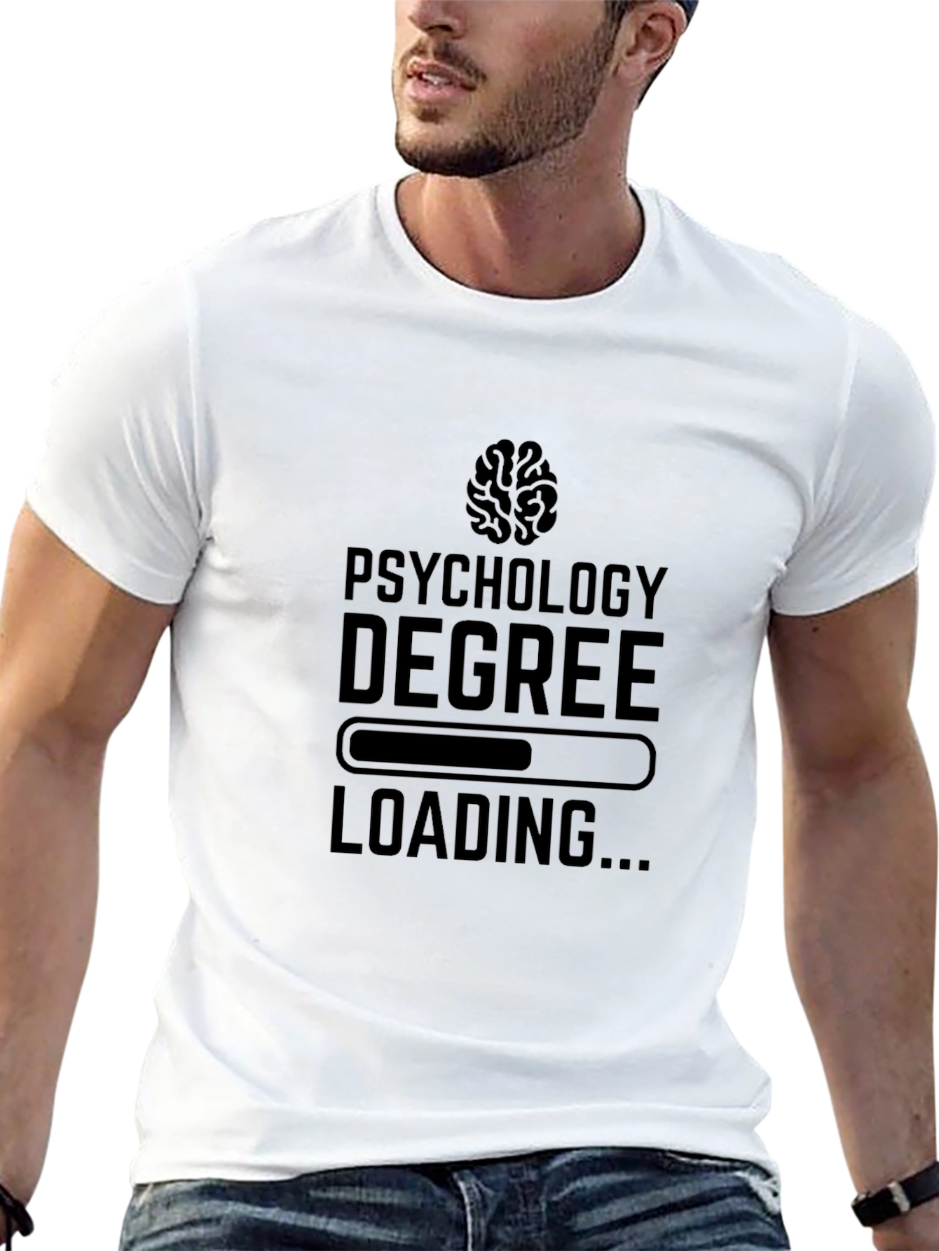 Psychology Degree Loading Black T-Shirt