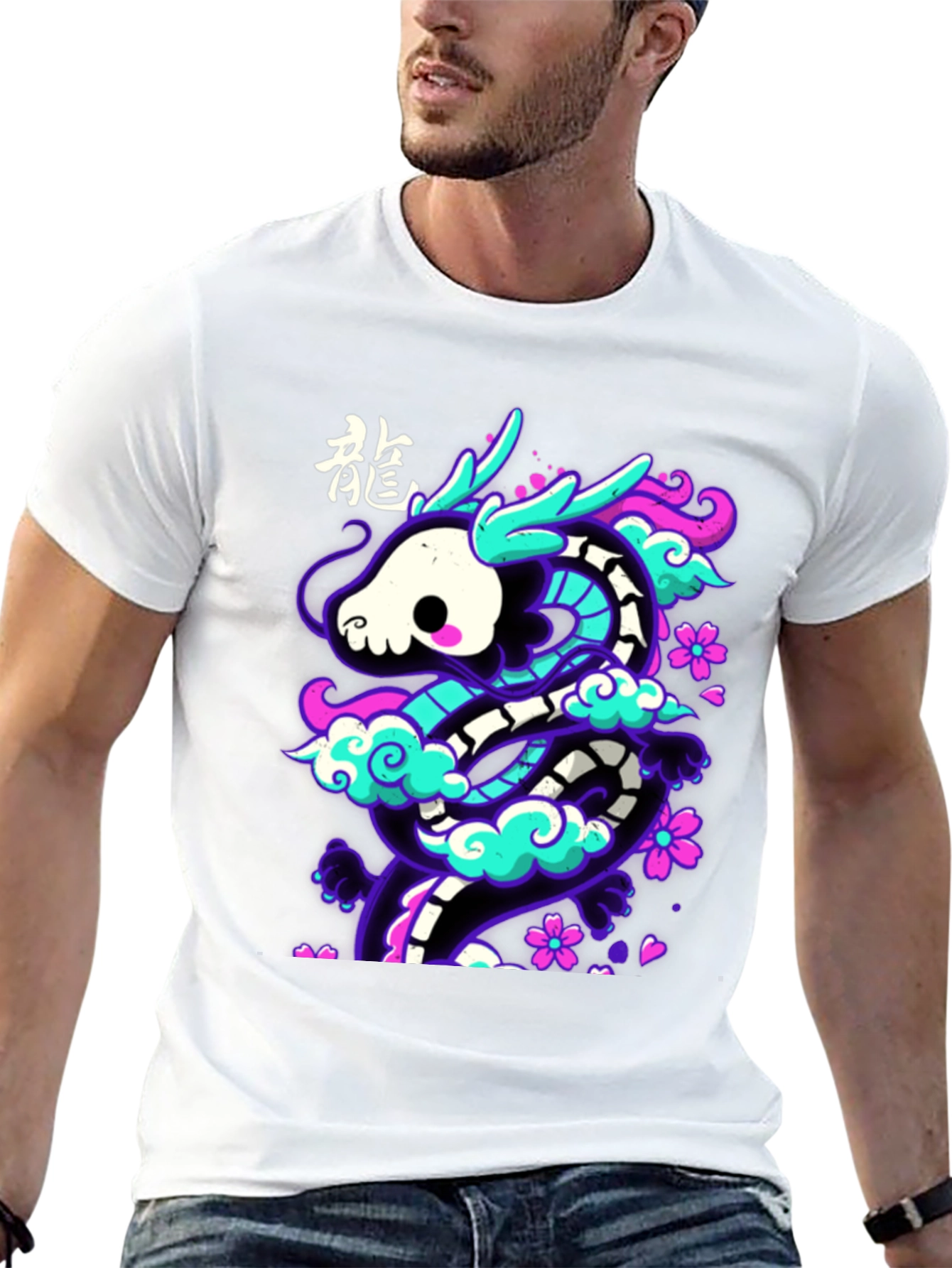 Neon Dragon Graphic Tee - Unique Streetwear
