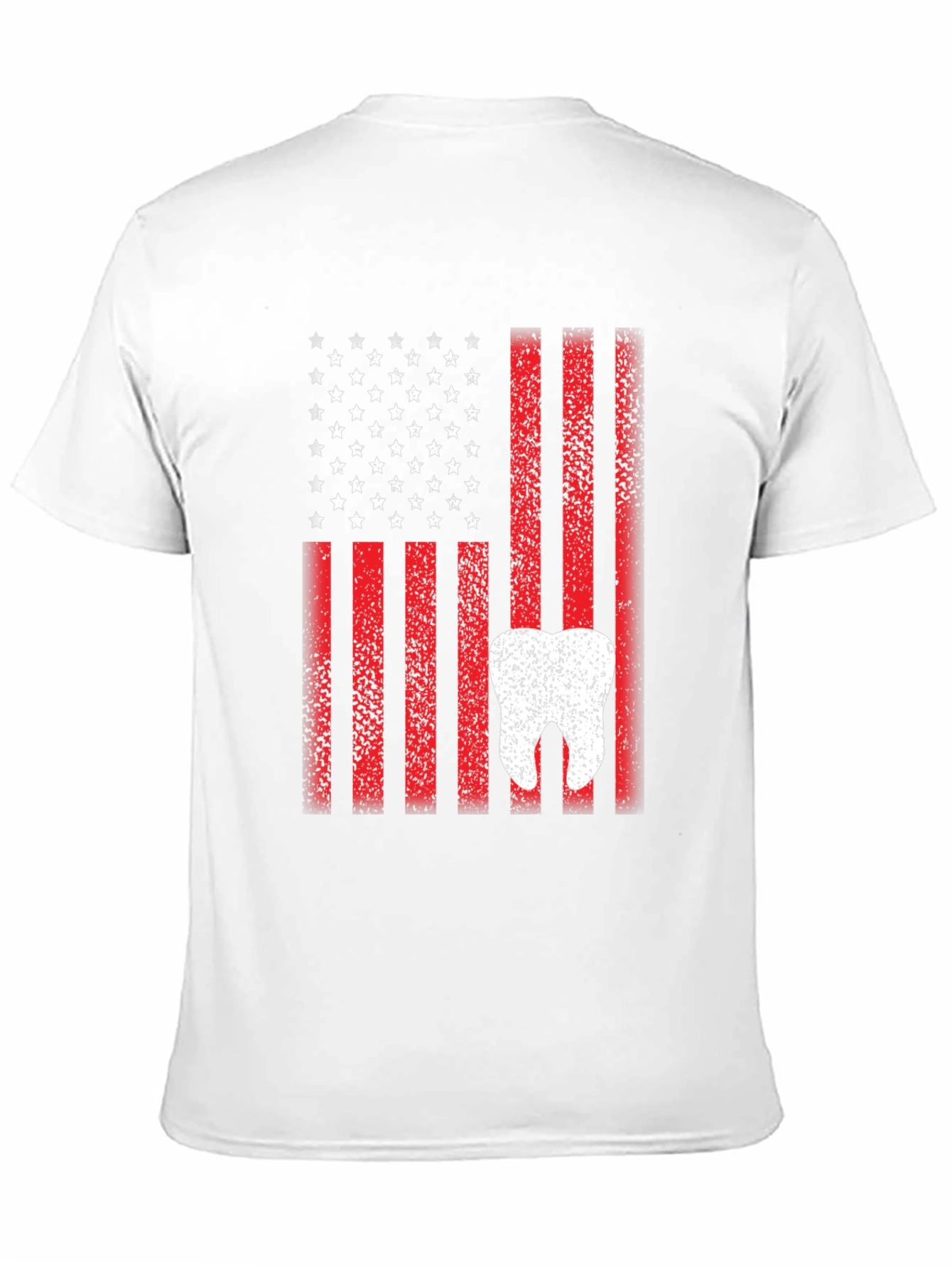 American Flag Tooth Graphic T-Shirt