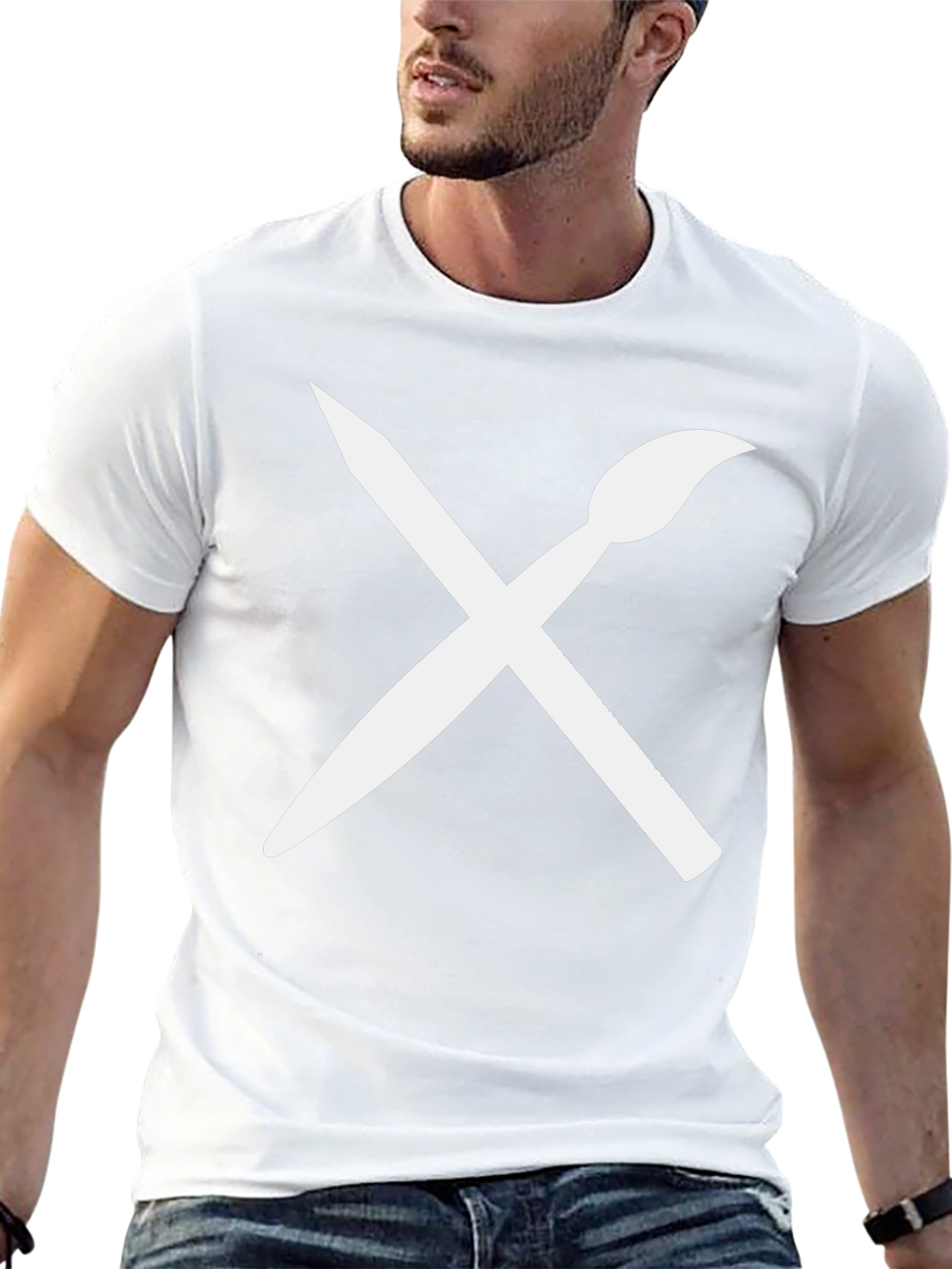 Artists Tee: Brush & Pencil Graphic T-Shirt