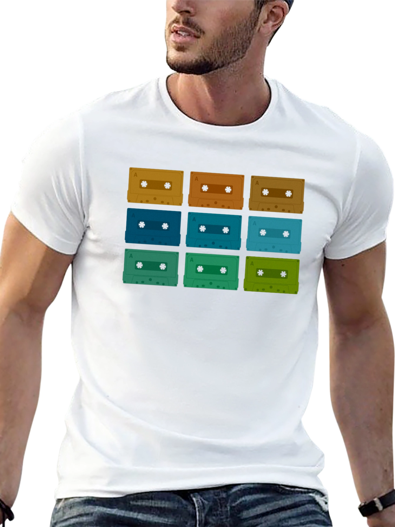 Retro Cassette Tape T-Shirt Cool 80s 90s Throwback