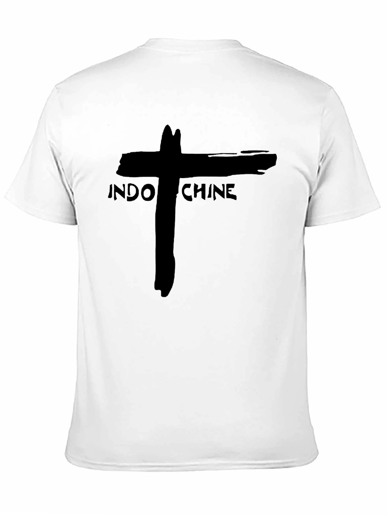 Indochine Band Graphic Tee - Black Cotton T-Shirt
