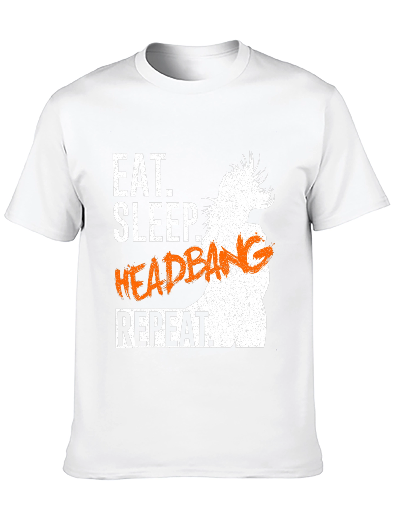 Eat Sleep Headbang Repeat Black Graphic T-Shirt