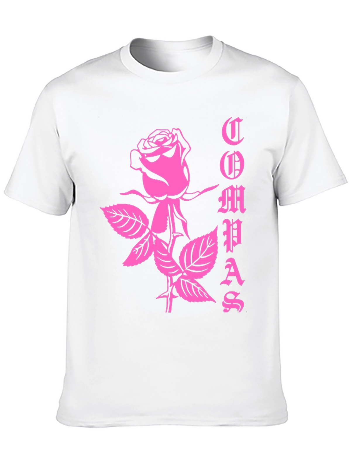 Rose Graphic Tee - Black Cotton T-Shirt