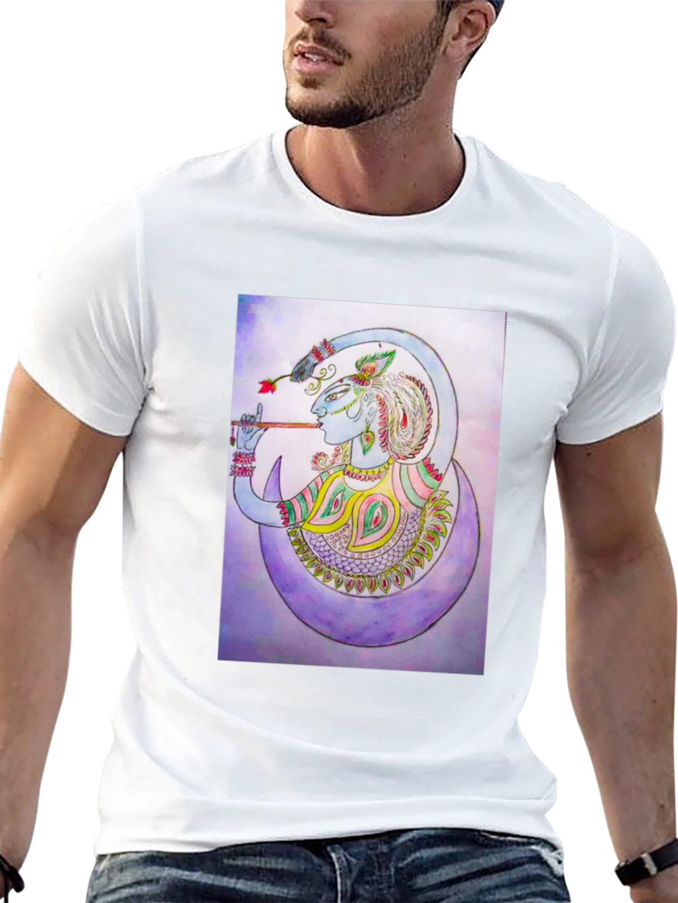 Krishna Art Graphic T-Shirt - Unique Design
