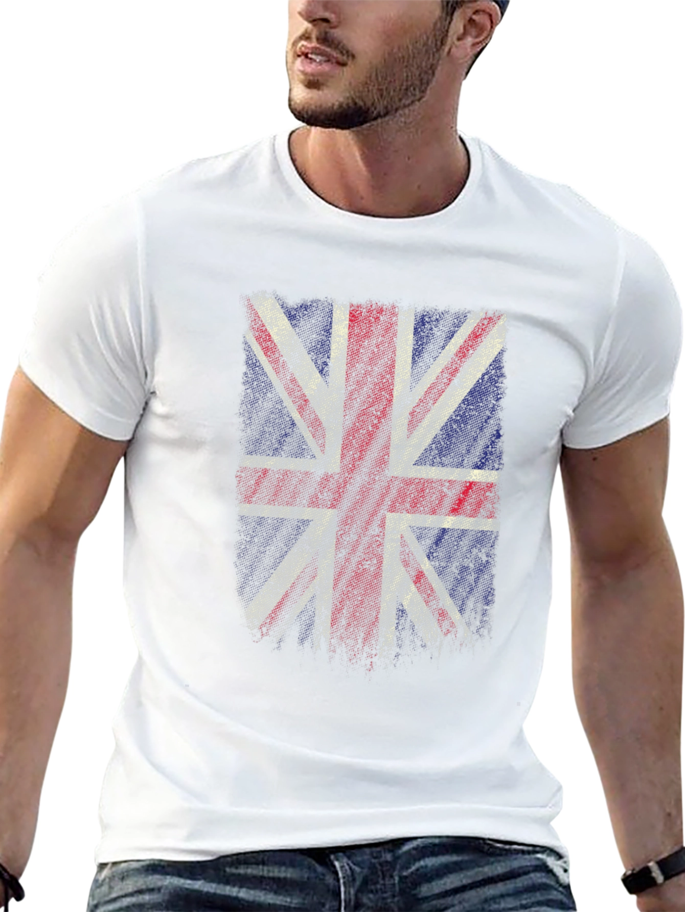Union Jack Graphic Tee - Distressed UK Flag Shirt