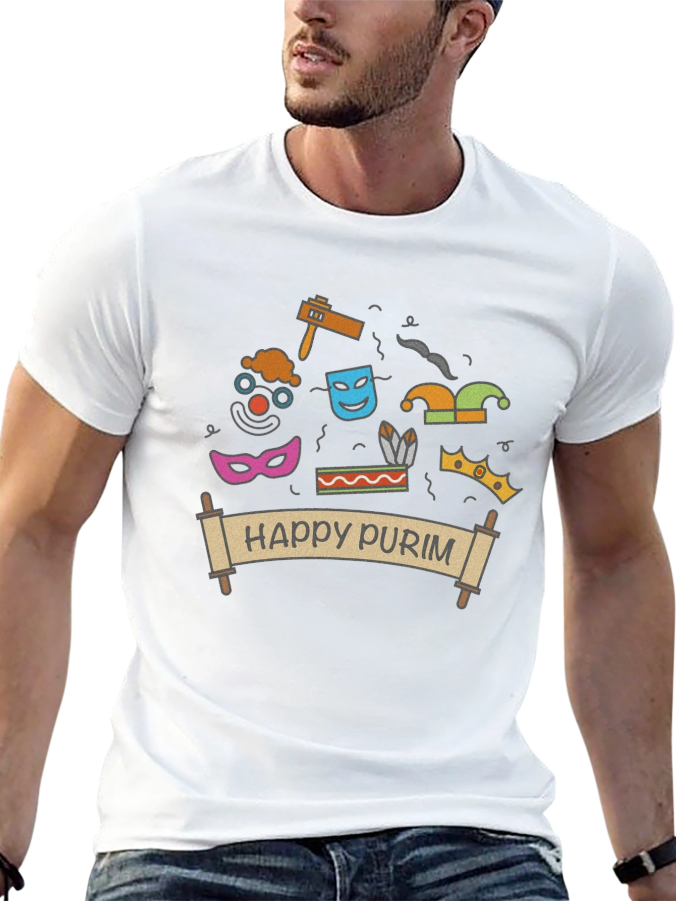 Happy Purim T-Shirt - Festive Holiday Apparel
