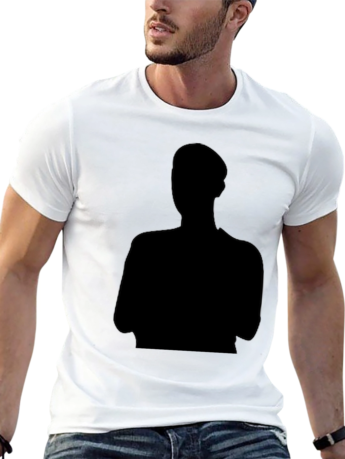 Silhouette Graphic Tee - Modern Black Shirt