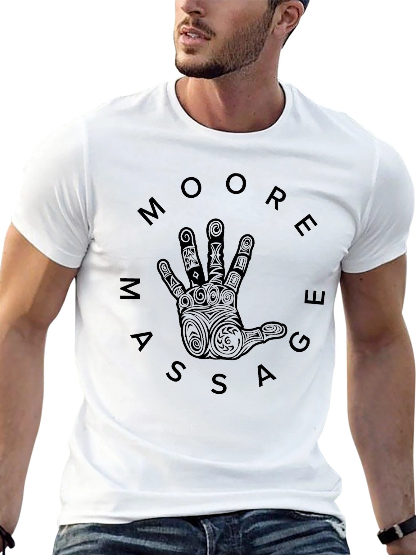 Moorea Massage Black Graphic Tee