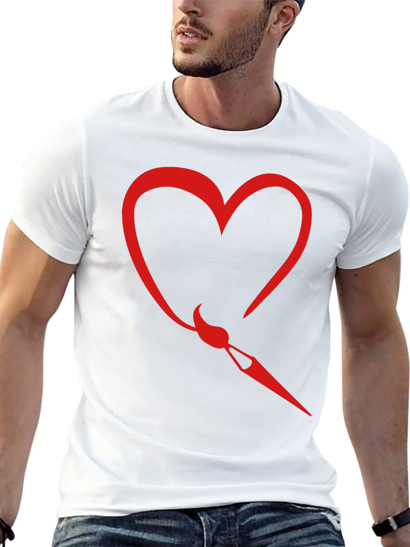 Heart & Paintbrush Graphic Tee - Black