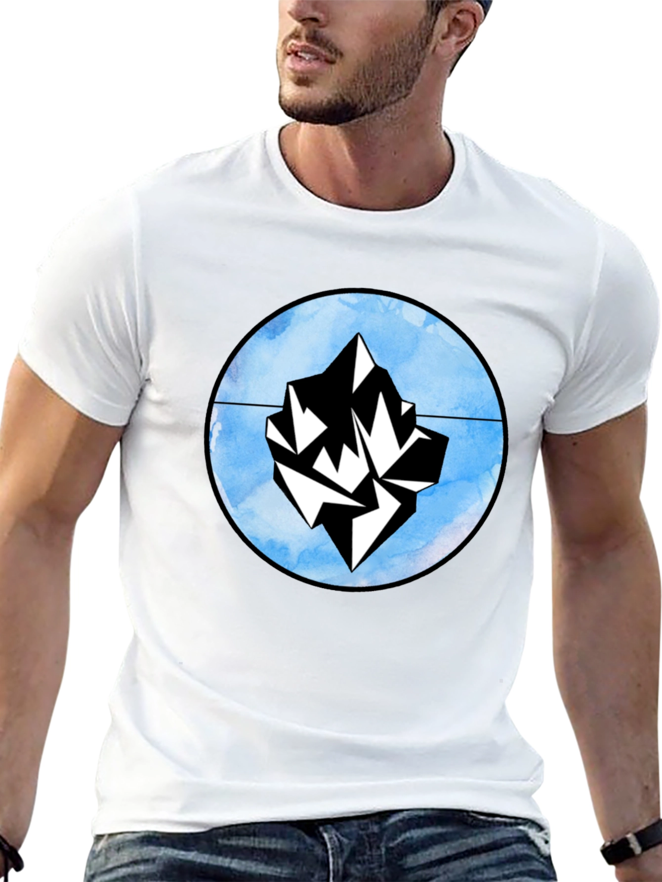 Iceberg Graphic Black T-Shirt - Stylish Casual Wear