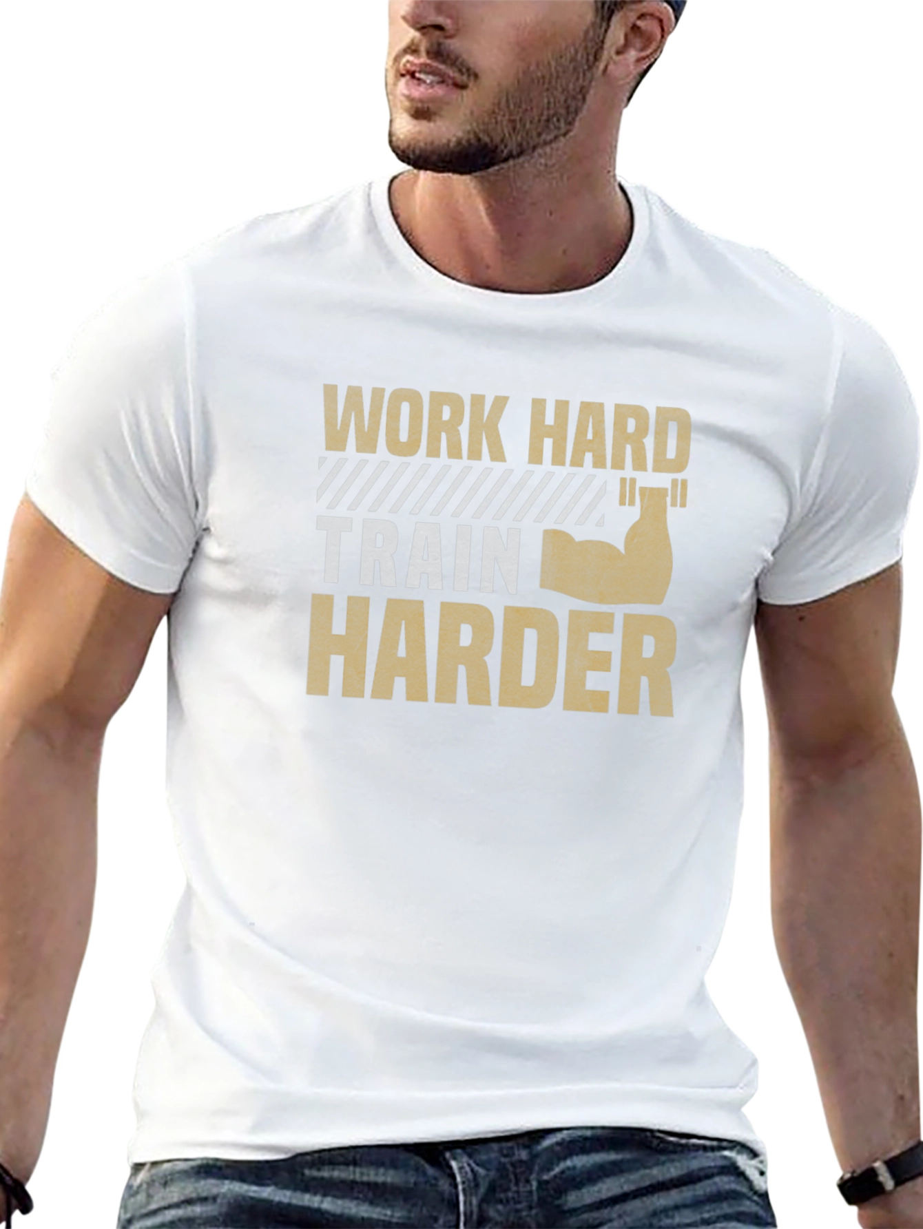Work Hard Train Harder Black T-Shirt