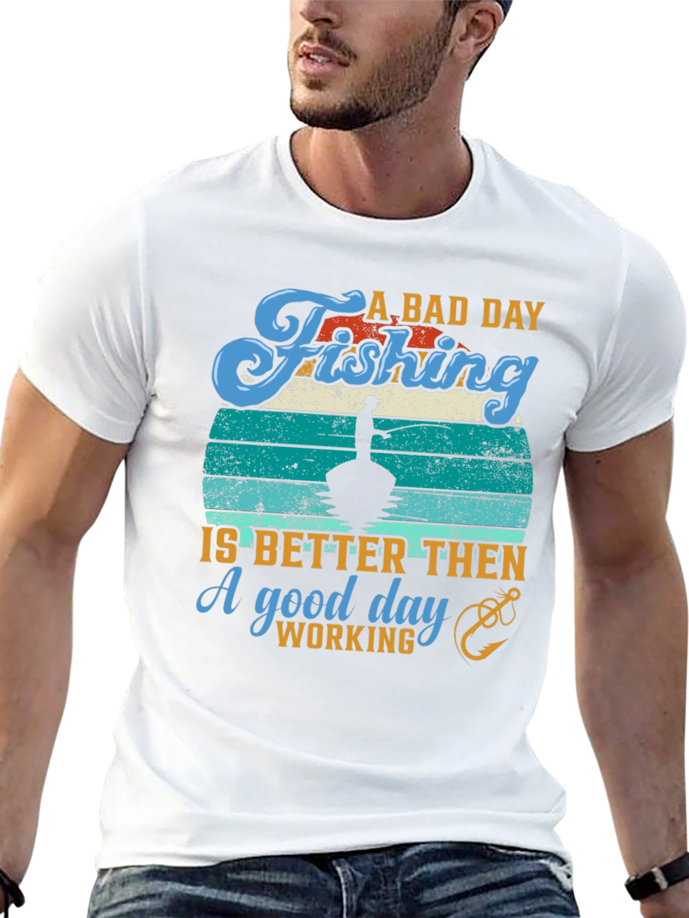 Fishing Graphic T-Shirt - A Bad Day Fishing