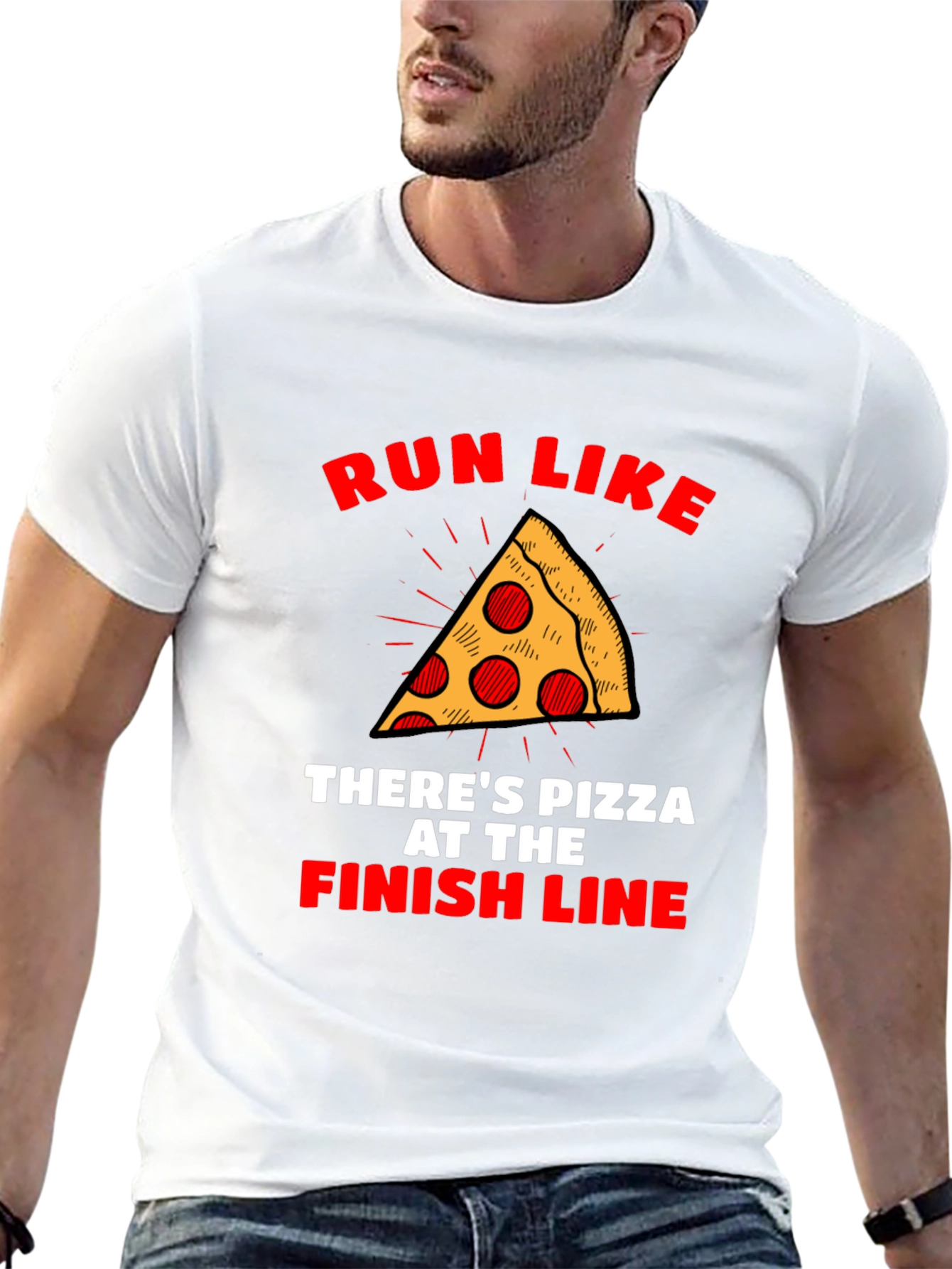 Run Like Theres Pizza T-Shirt
