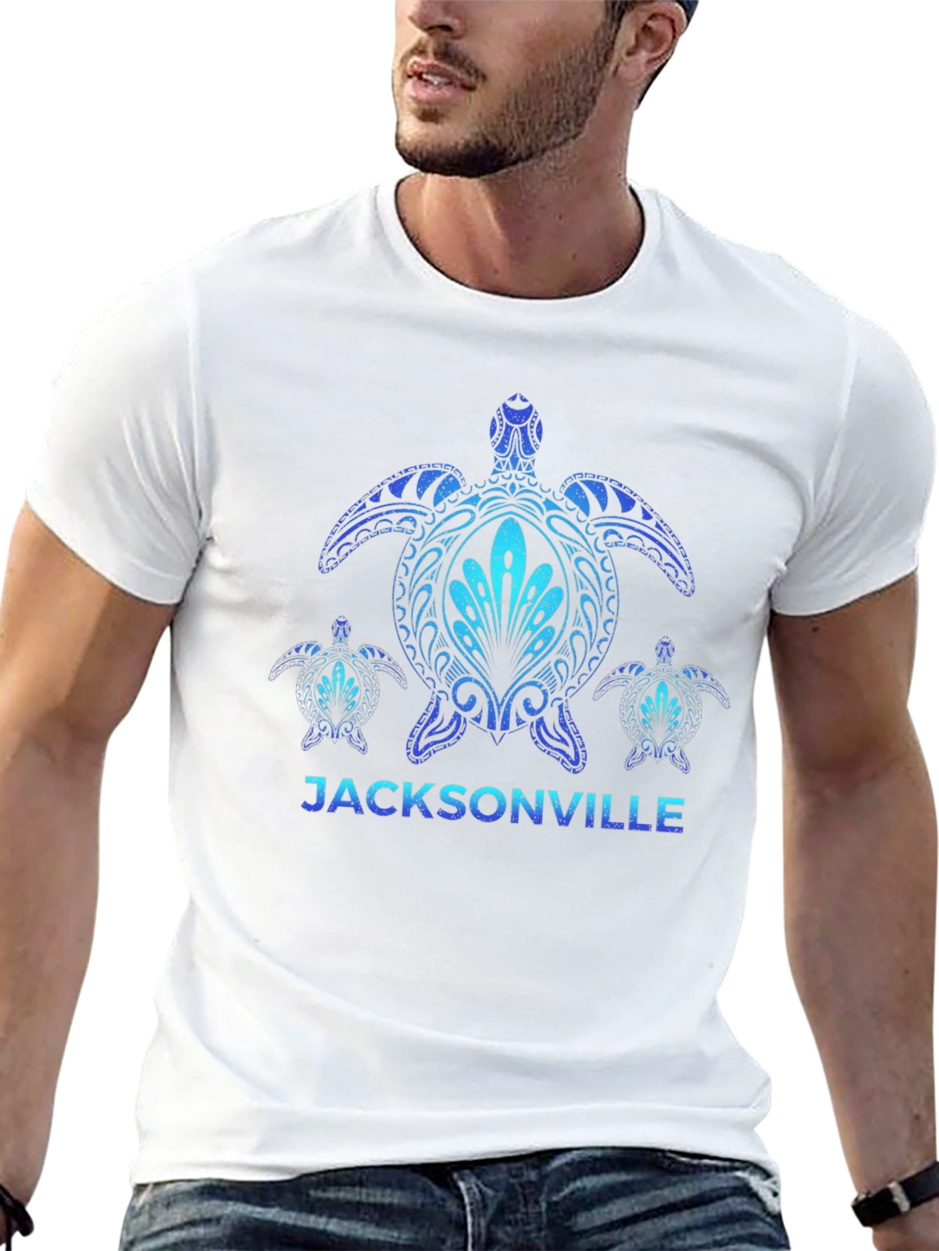 Jacksonville Turtle Graphic T-Shirt - Black