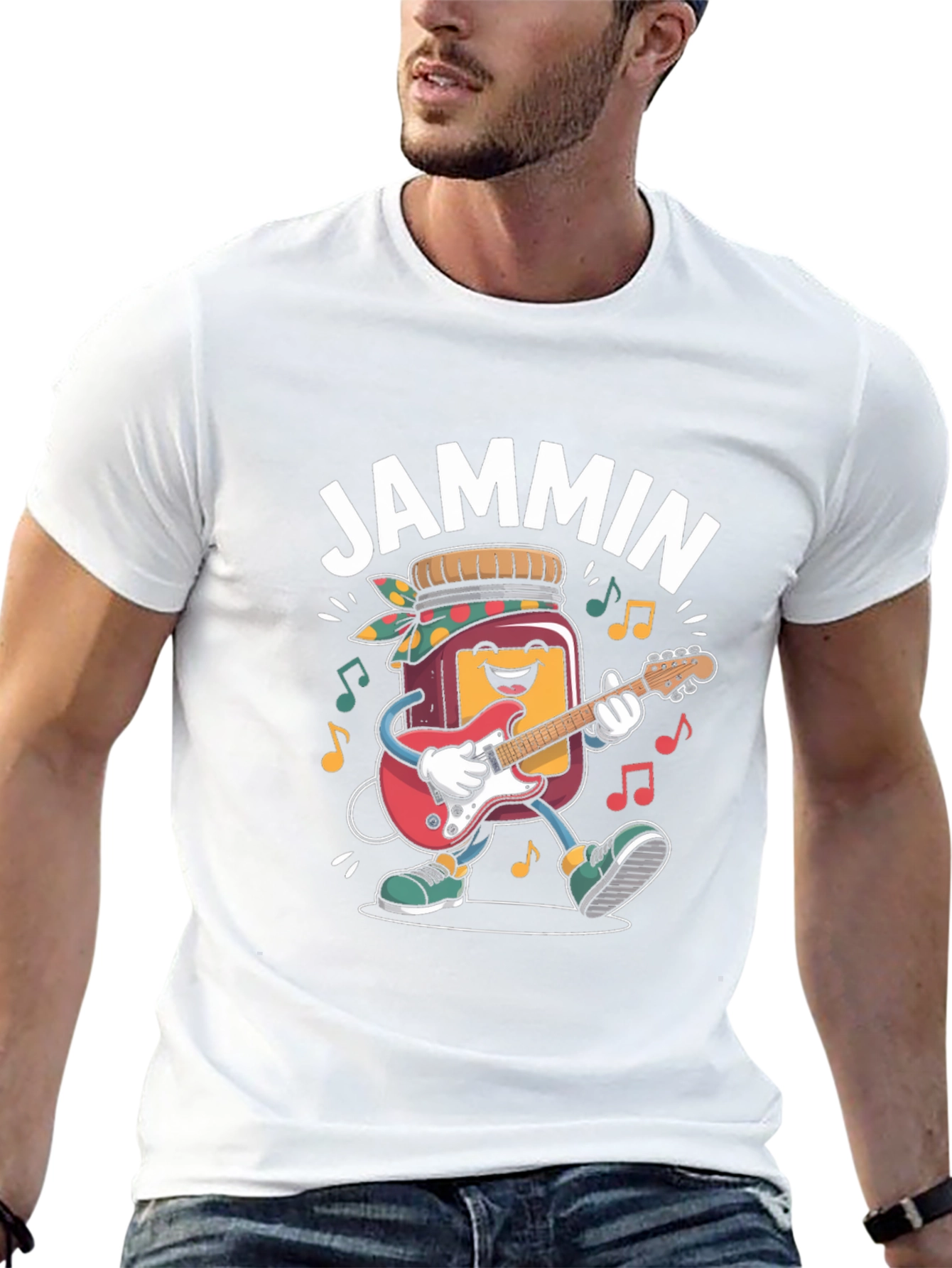 Jammin T-Shirt - Musical Cartoon Graphic Tee