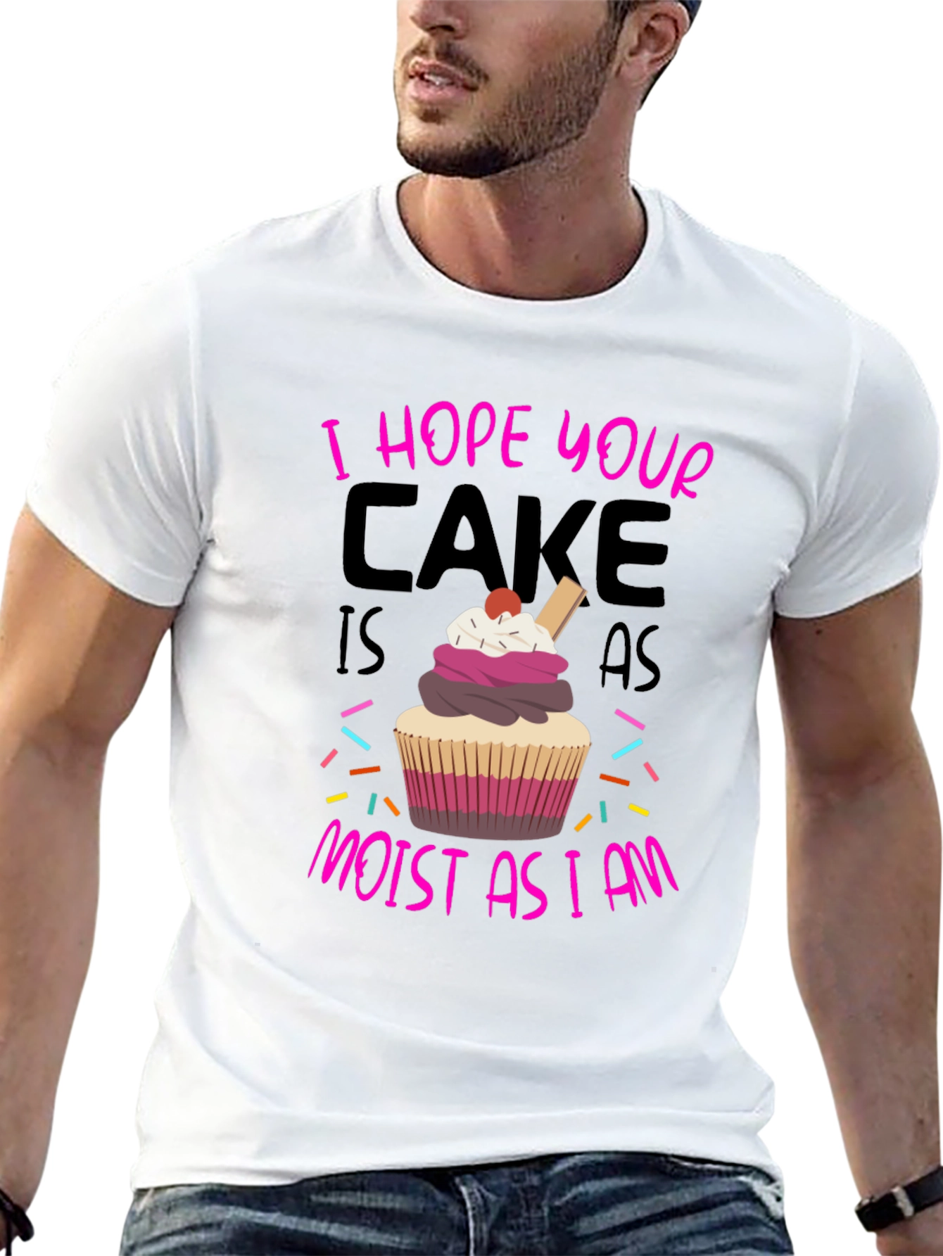 Humorous Cupcake T-Shirt - Moist As I Am