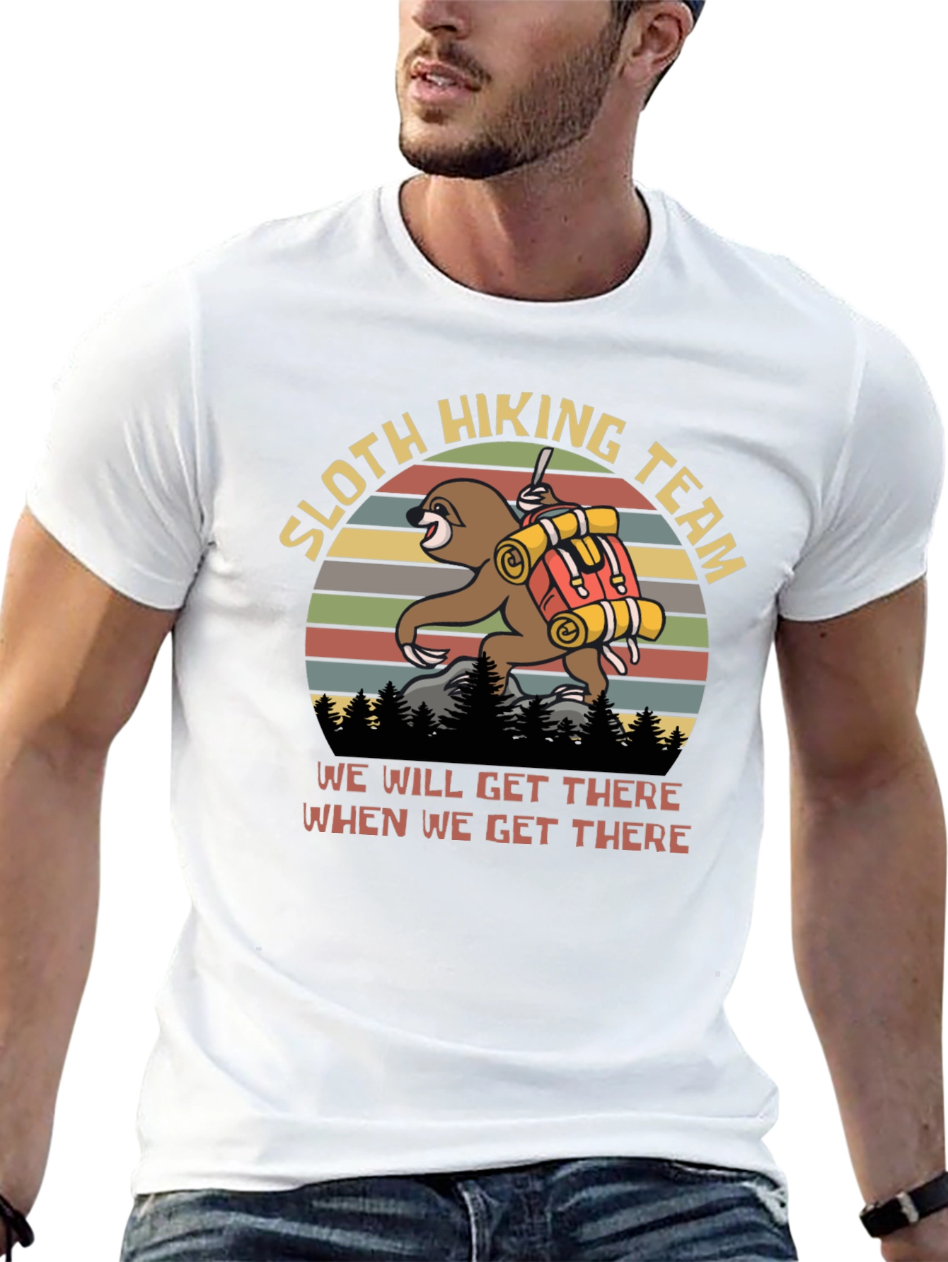 Sloth Hiking Team T-Shirt Funny Hiking Apparel