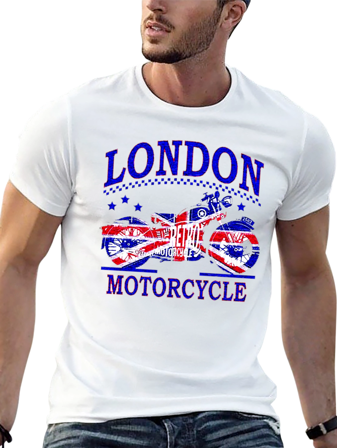 London Retro Motorcycle Graphic T-Shirt