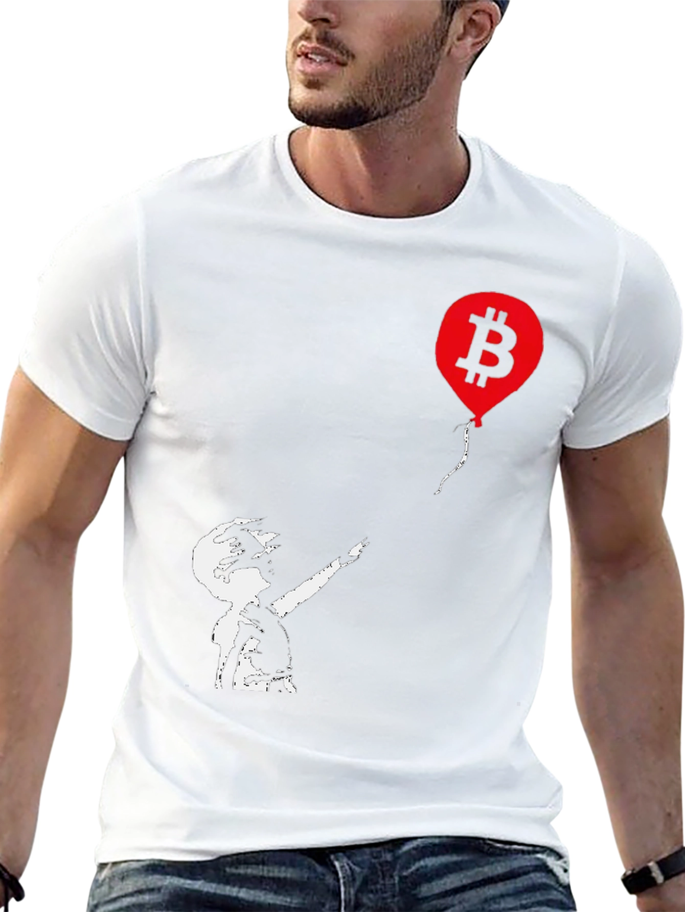 Bitcoin Balloon Graphic Tee - Black