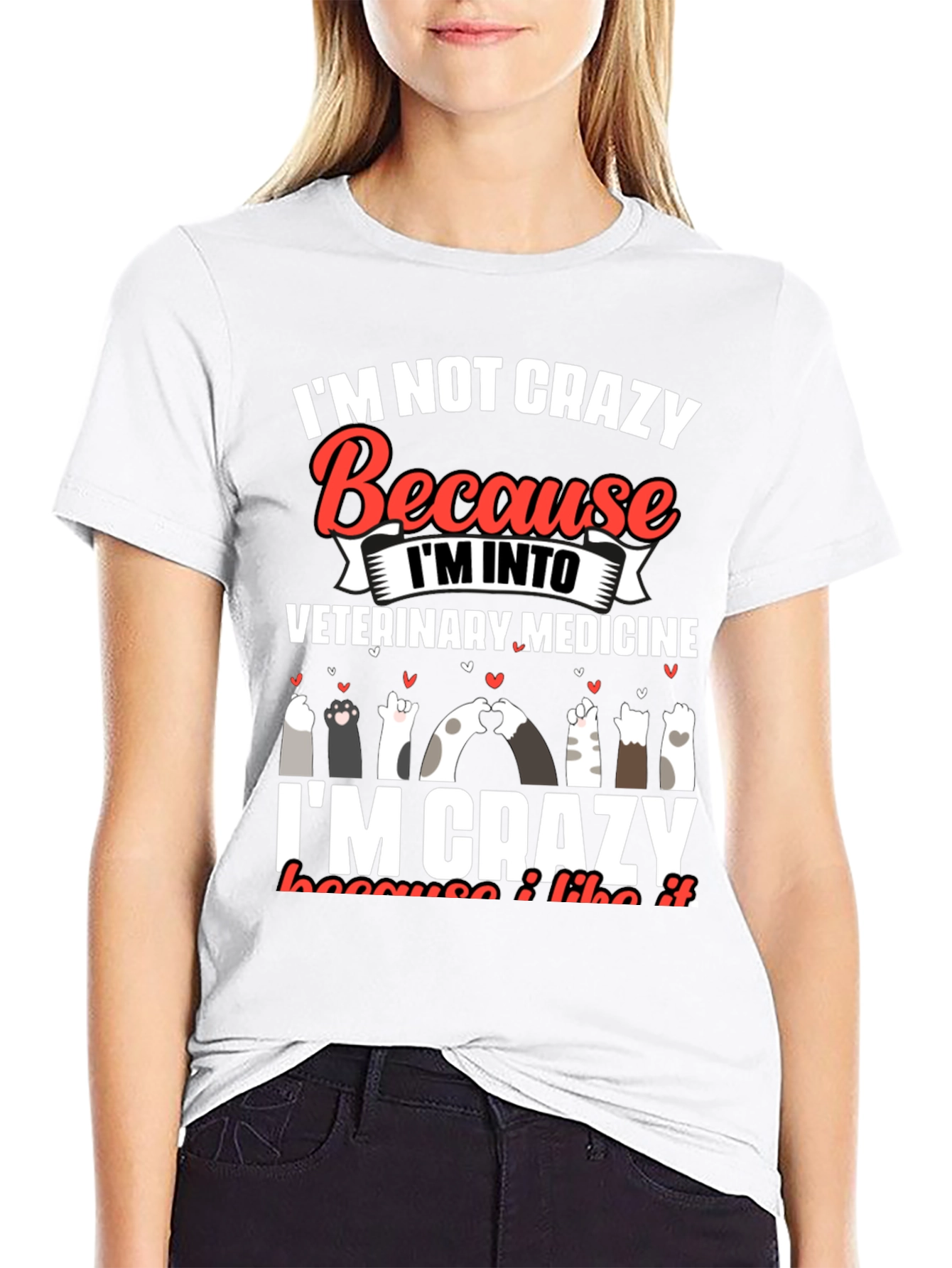 Vet Med Crazy Cat Lover T-Shirt