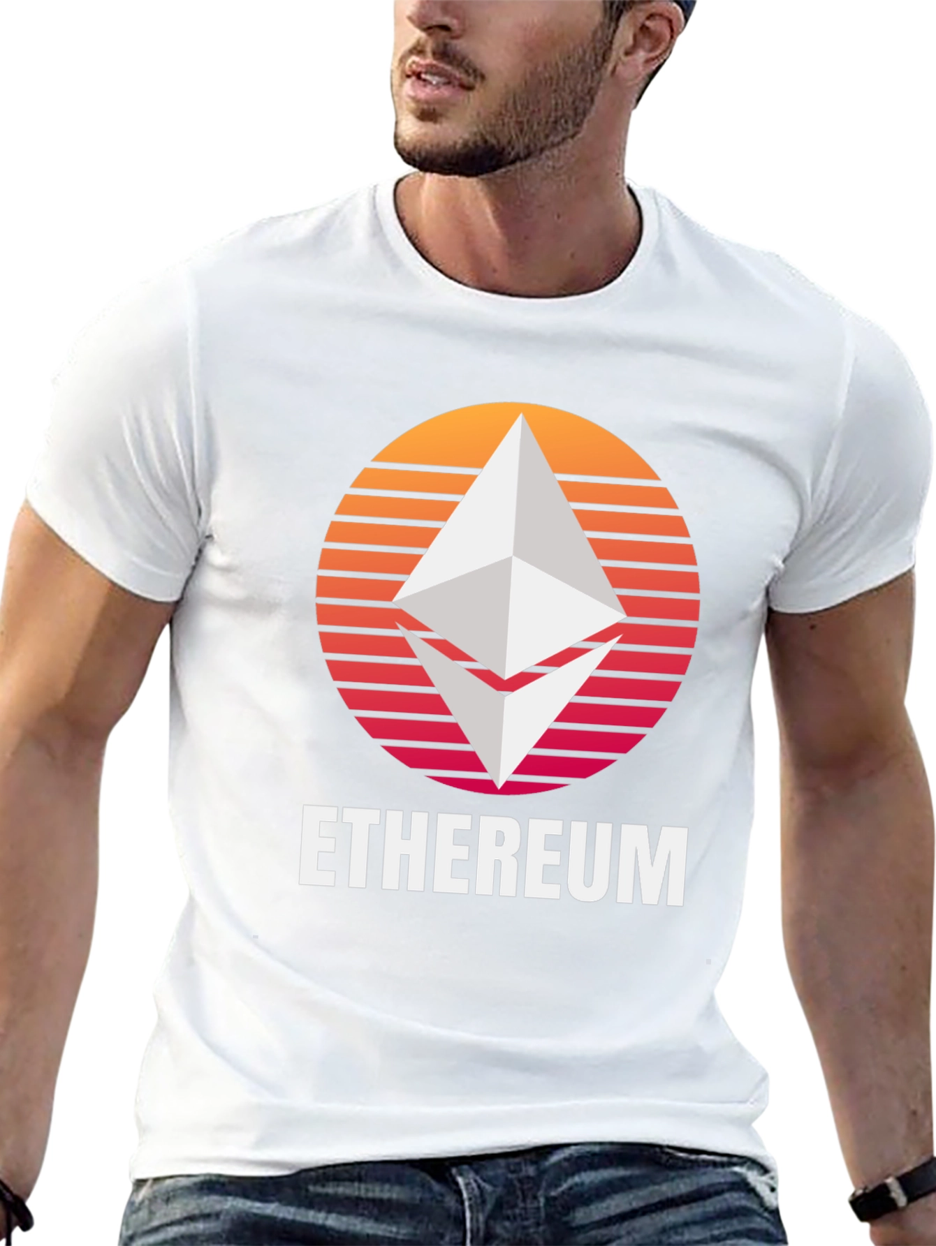 Ethereum Sunset Graphic T-Shirt Crypto Fan Tee