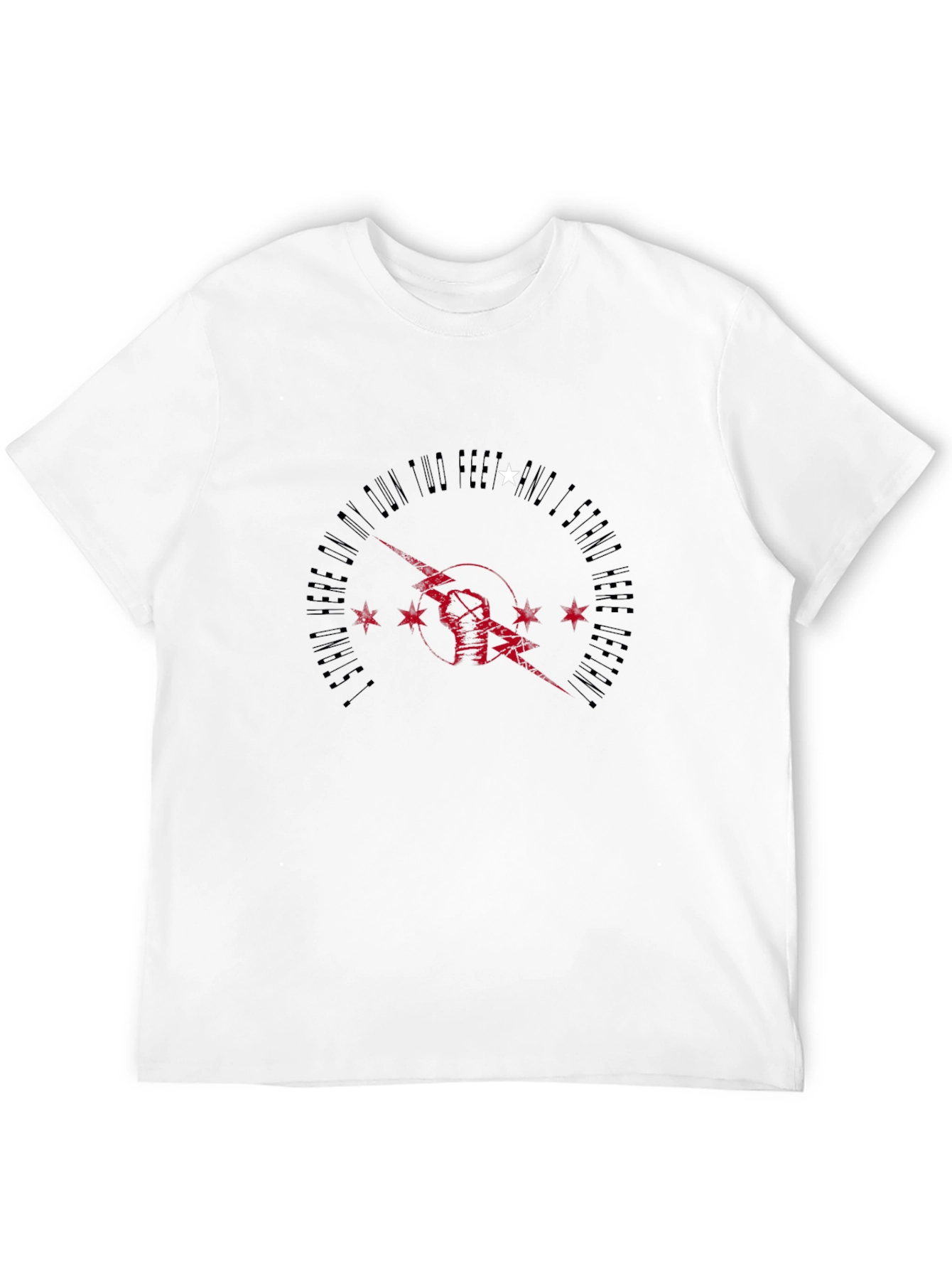 Defiant Stand Graphic Tee - Black Cotton Blend