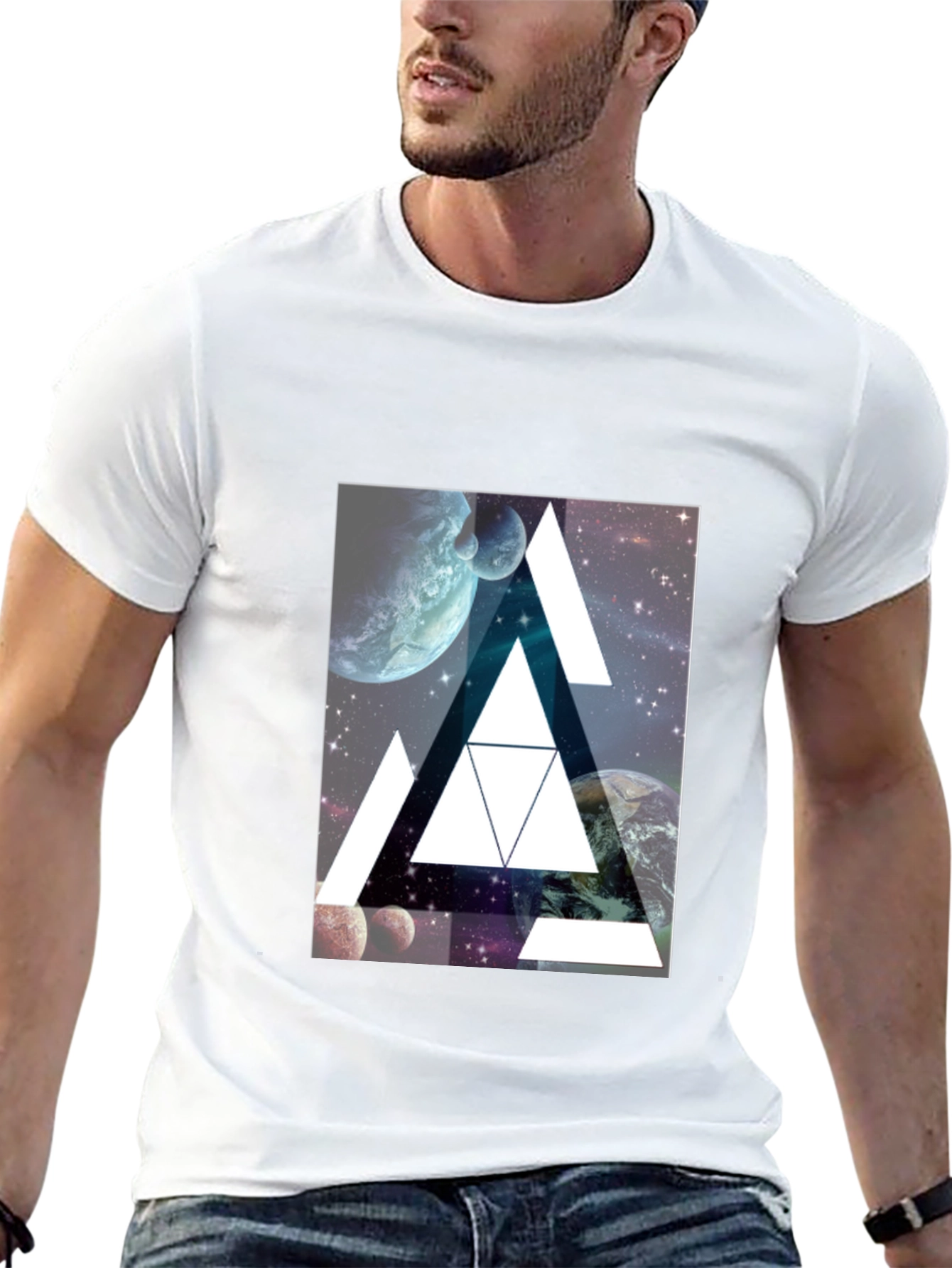 Cosmic Triangle Black T-Shirt